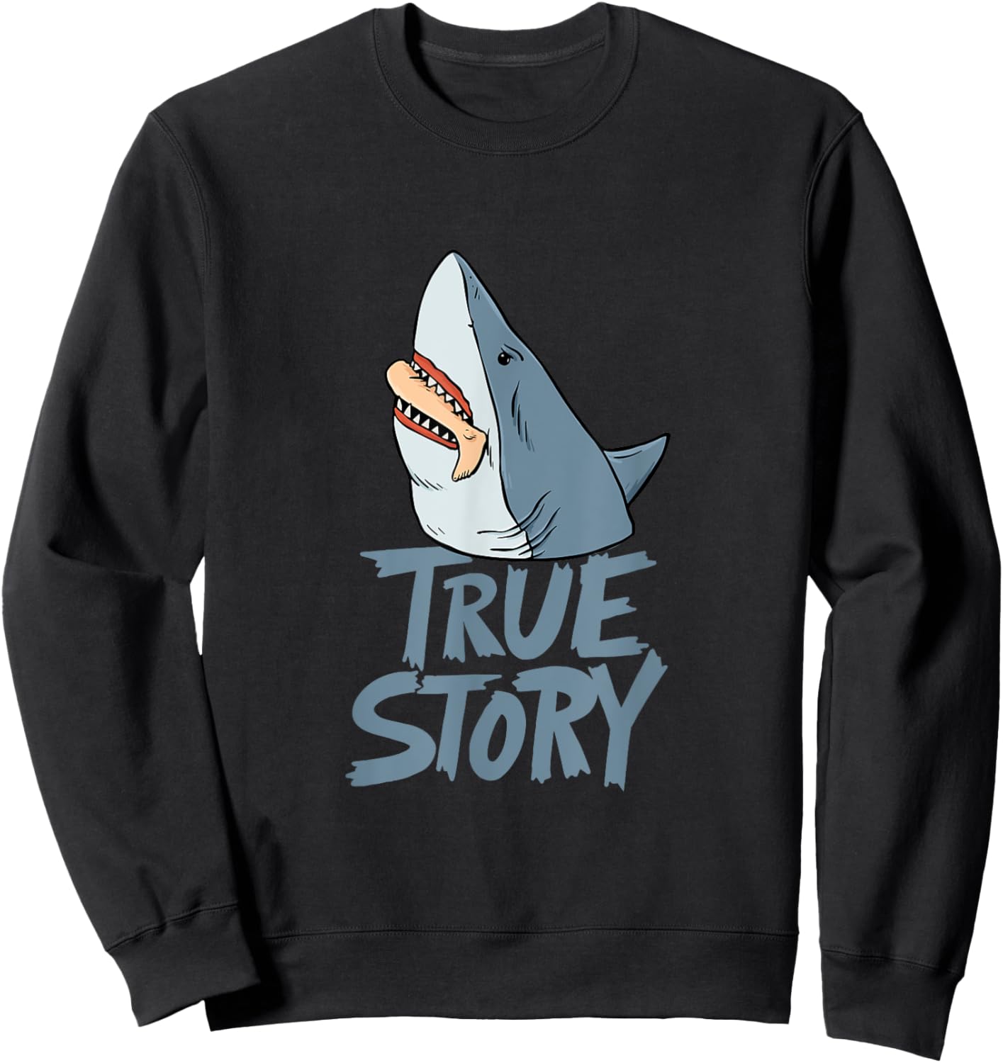 Shark Amputee Joke Leg Prosthetic Design for a Leg Amputee Sweatshirt - Sweatshirt | Black