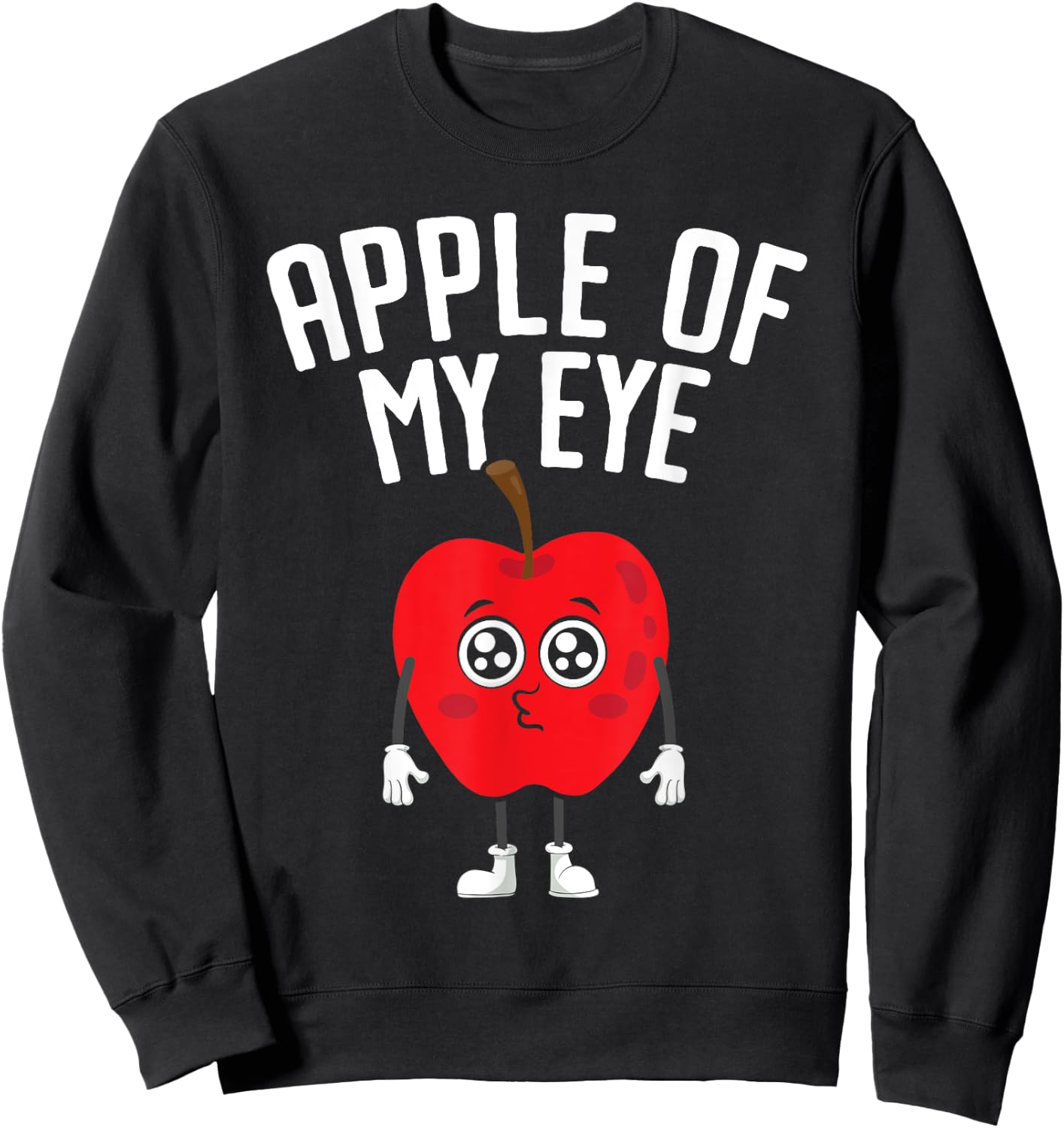 Apple Of My Eye Fruit Lover Apple Picking Sweatshirt - Sweatshirt | Black