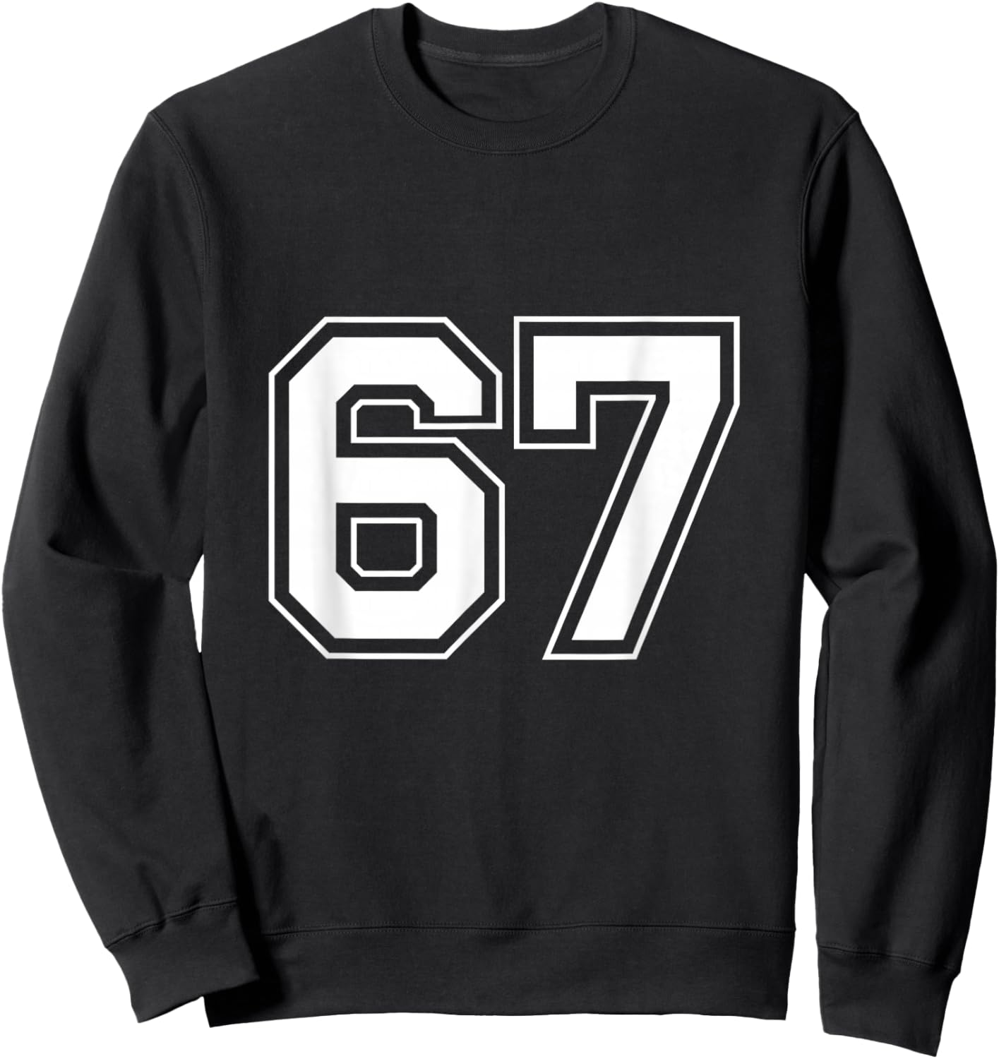 Number 67 Sweatshirt - Sweatshirt | Black