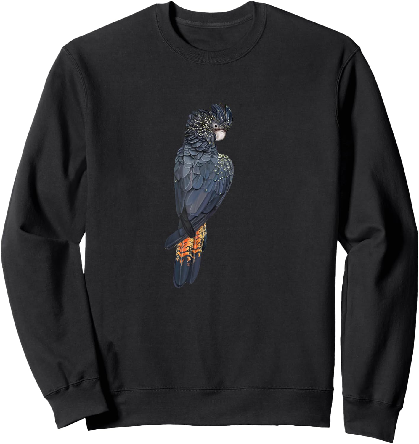 Red-tailed Black Cockatoo Bird Sweatshirt - Sweatshirt | Black