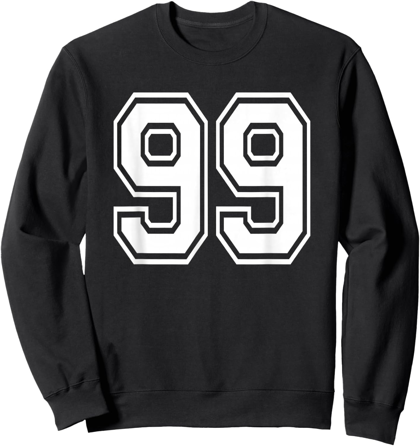 Number 99 99th Birthday Gift Player Team Numbered Jersey Sweatshirt - Sweatshirt | Black