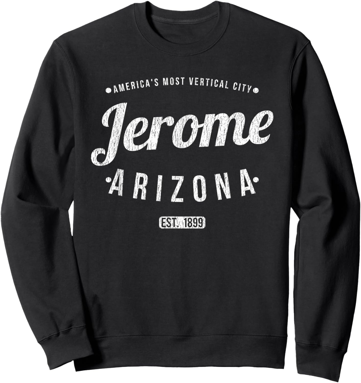 Jerome Arizona Vintage Minimalist Souvenir AZ Jerome Sweatshirt - Sweatshirt | Black