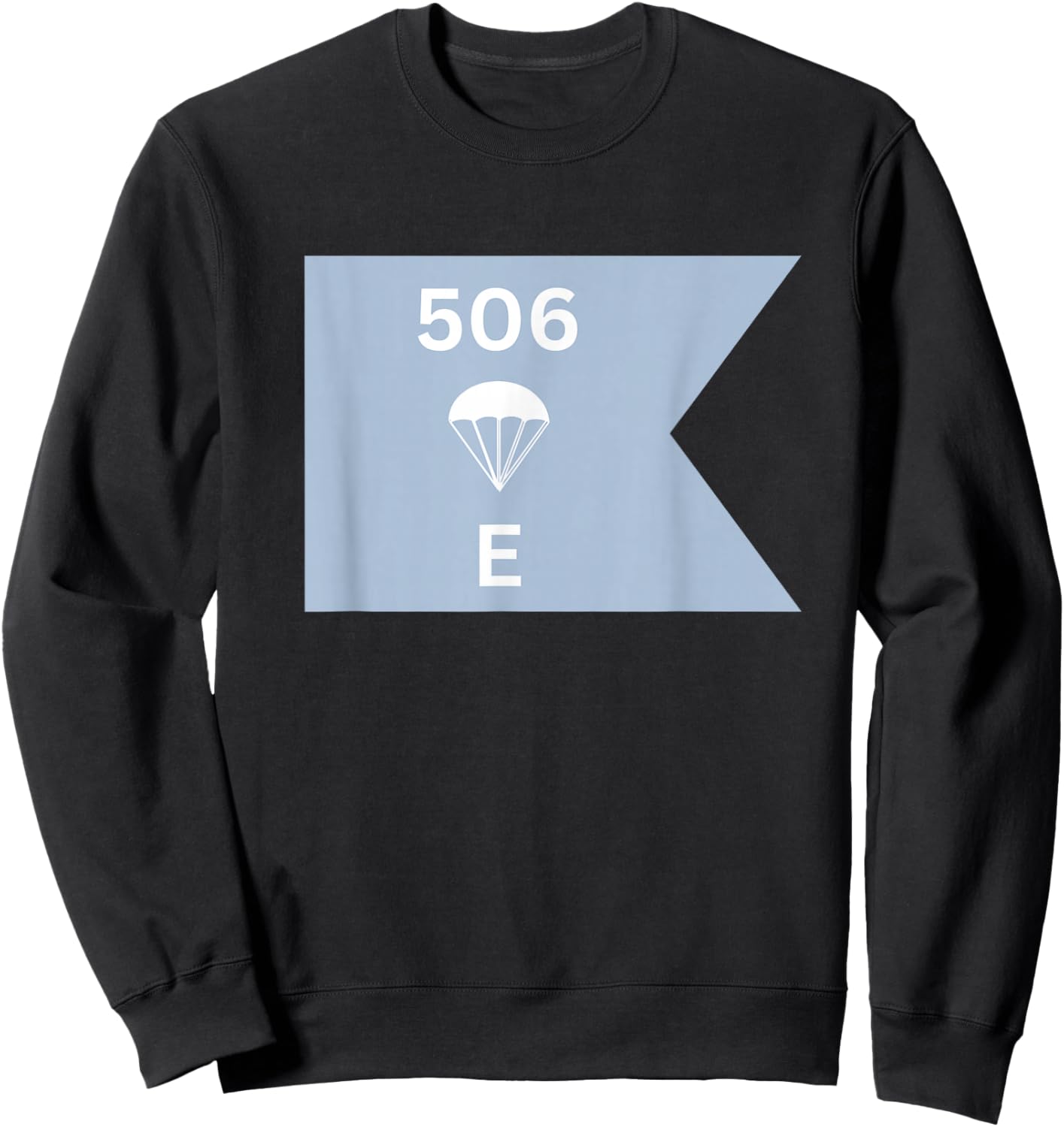 Easy Company Flag Shirt 506 WW2 Military Flag Sweatshirt - Sweatshirt | Black