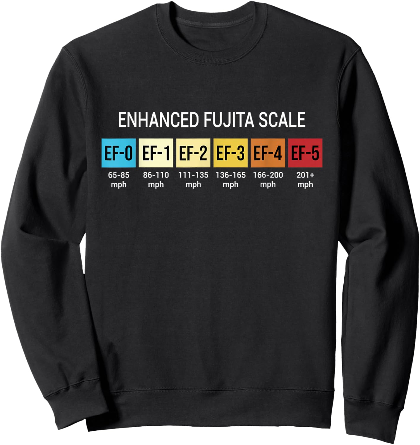 Storm Chasing Enhanced Fujita Scale Tornado Meteorologist Sweatshirt - Sweatshirt | Black