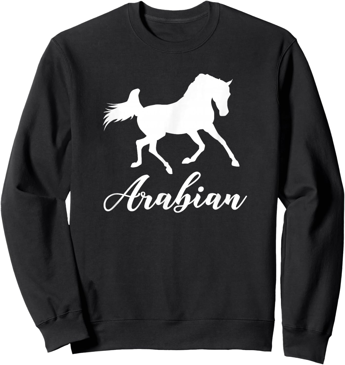 Silhouette of Arabian Horse Sweatshirt - Sweatshirt | Black