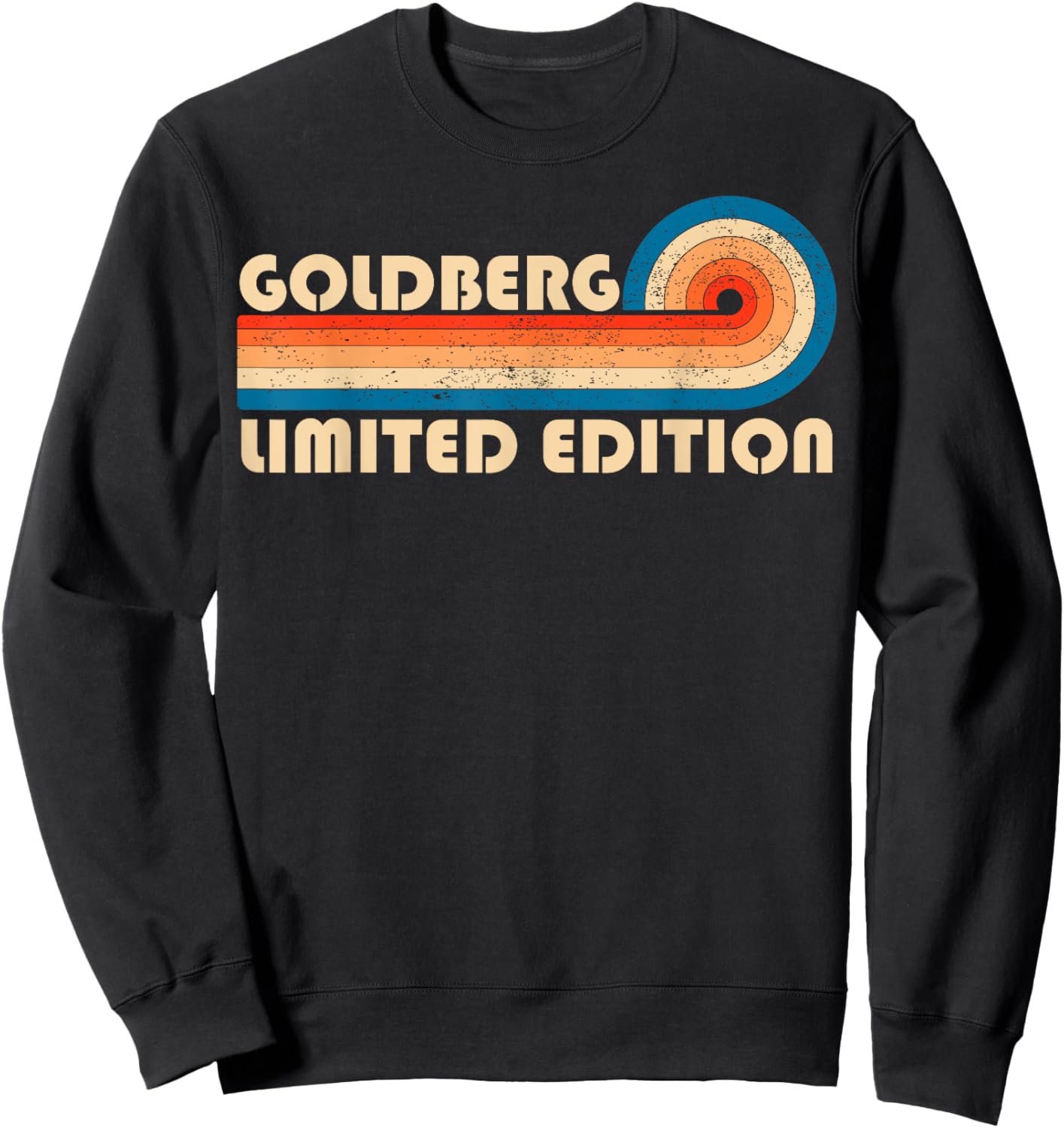 GOLDBERG Surname Retro Vintage 80s 90s Birthday Reunion Sweatshirt - Sweatshirt | Black