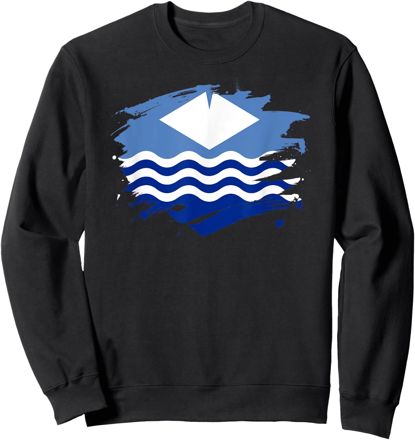 Isle of Wight Paint Splatter Flag - Island Pride Sweatshirt - Sweatshirt | Black