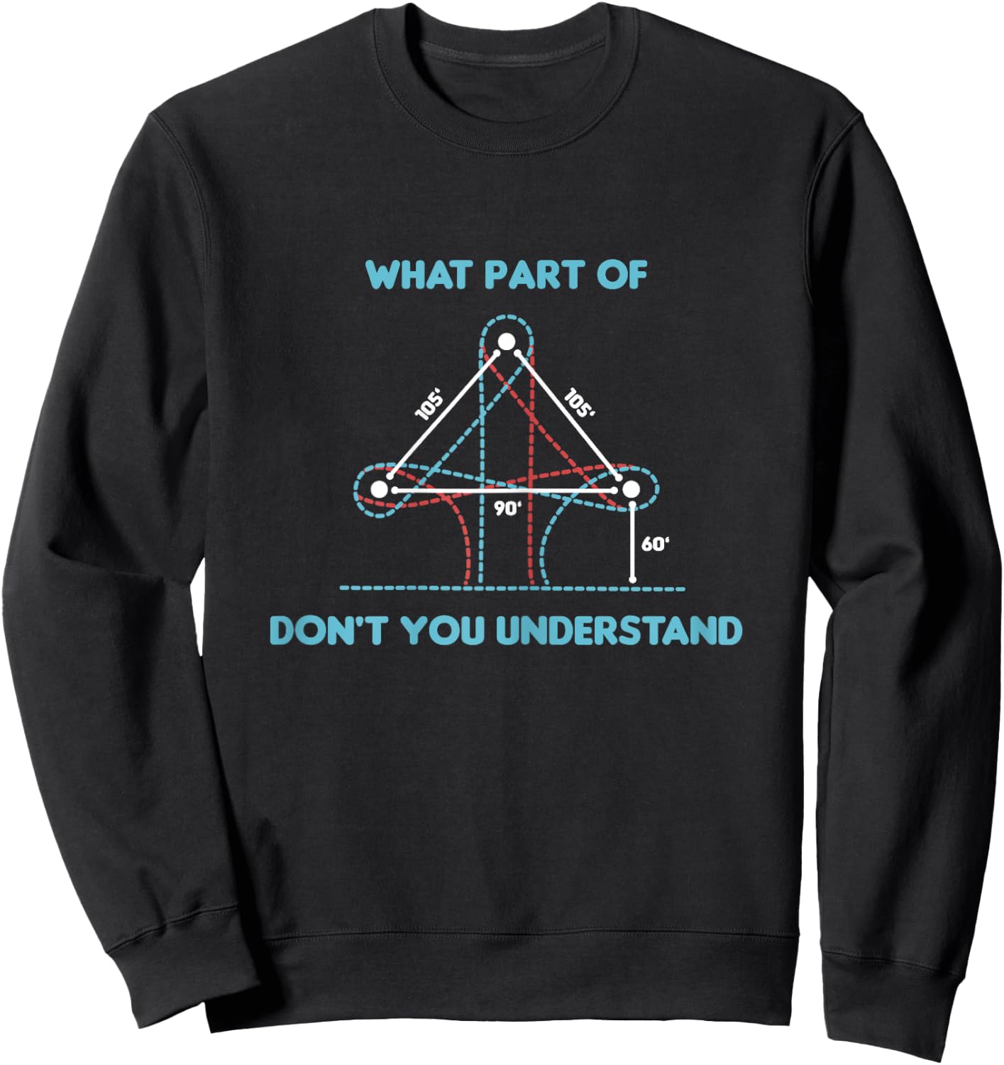 Barrel Racing Horse Riding - What Part Don't You Understand? Sweatshirt - Sweatshirt | Black