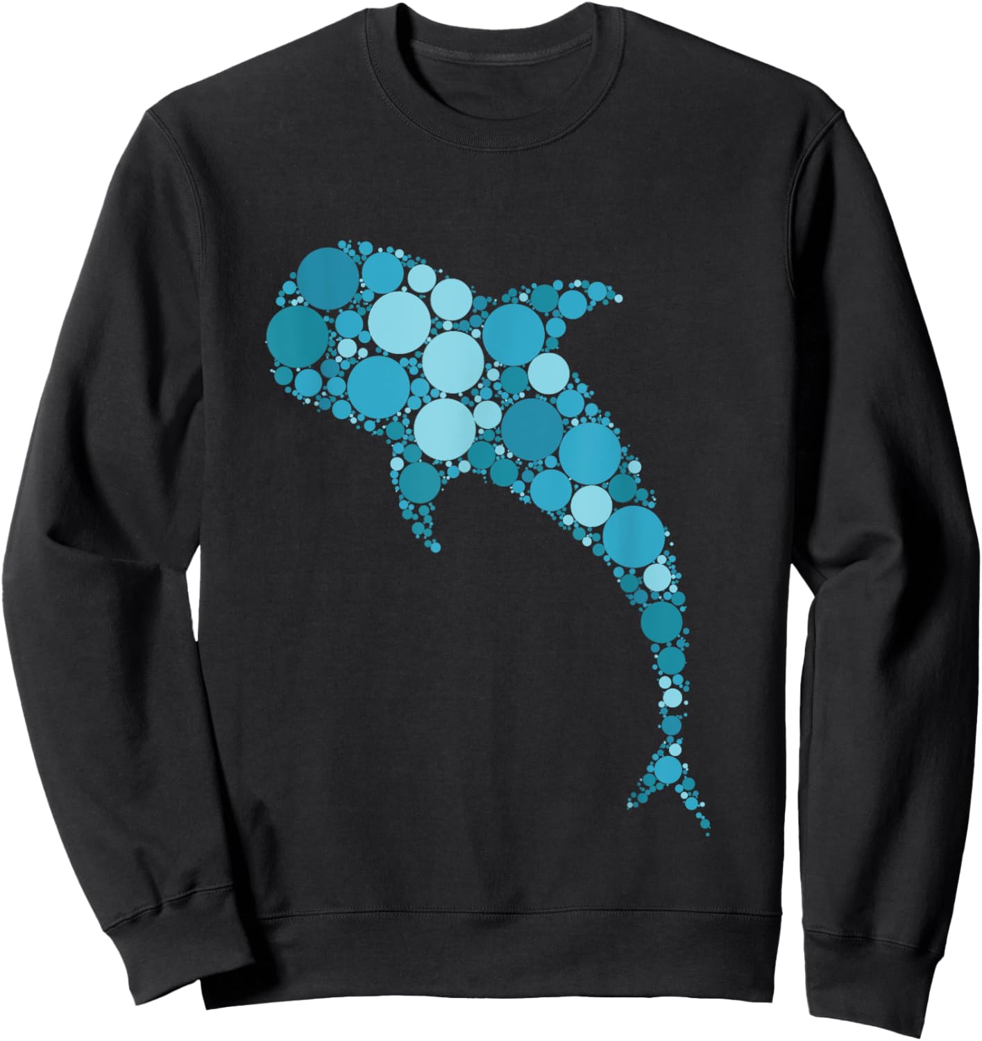 Blue Polka Dot Shark International Dot Day Funny Sweatshirt - Sweatshirt | Black