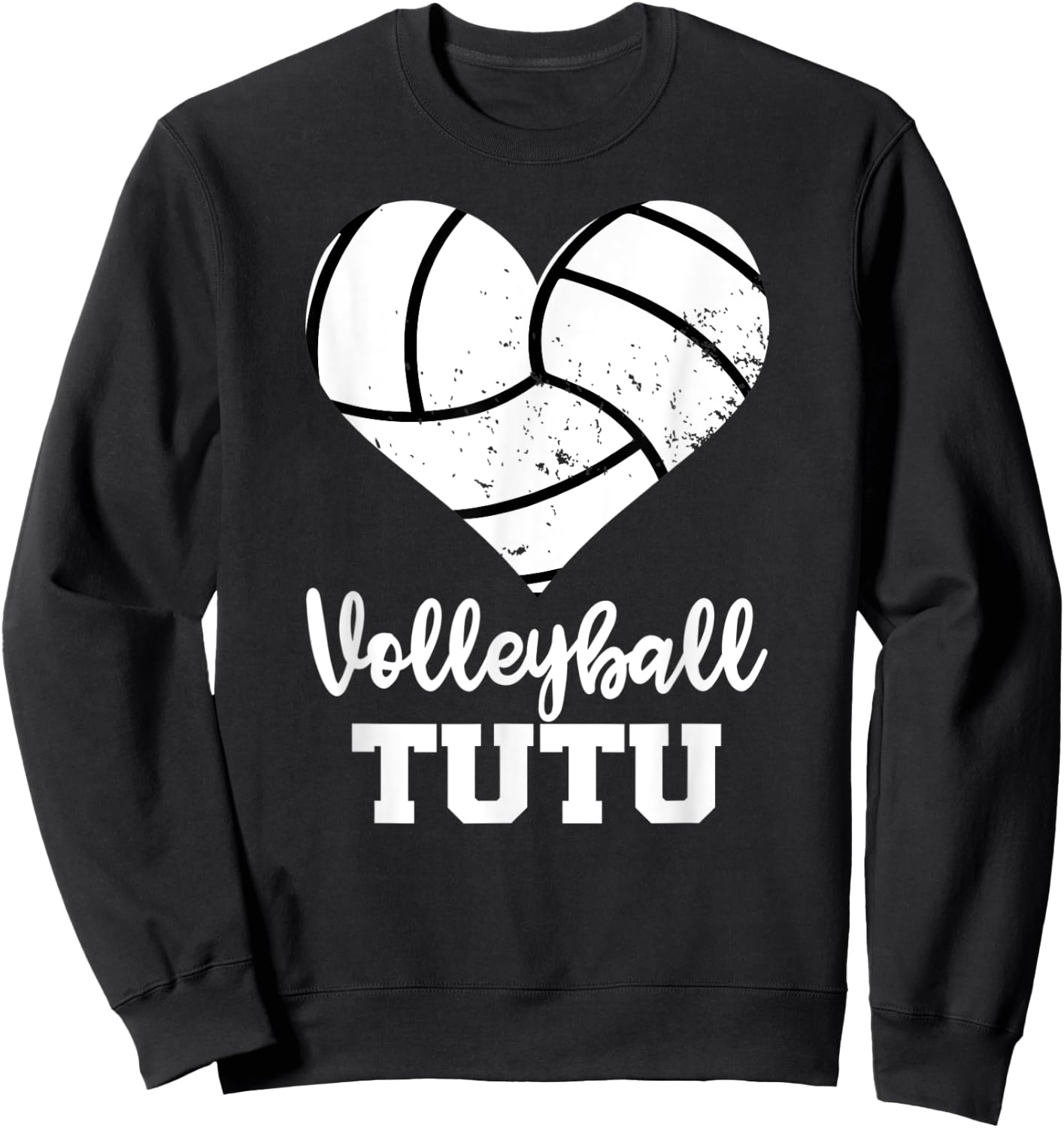 Volleyball TuTu Funny Volleyball Heart Grandma Tu Tu Sweatshirt - Sweatshirt | Black