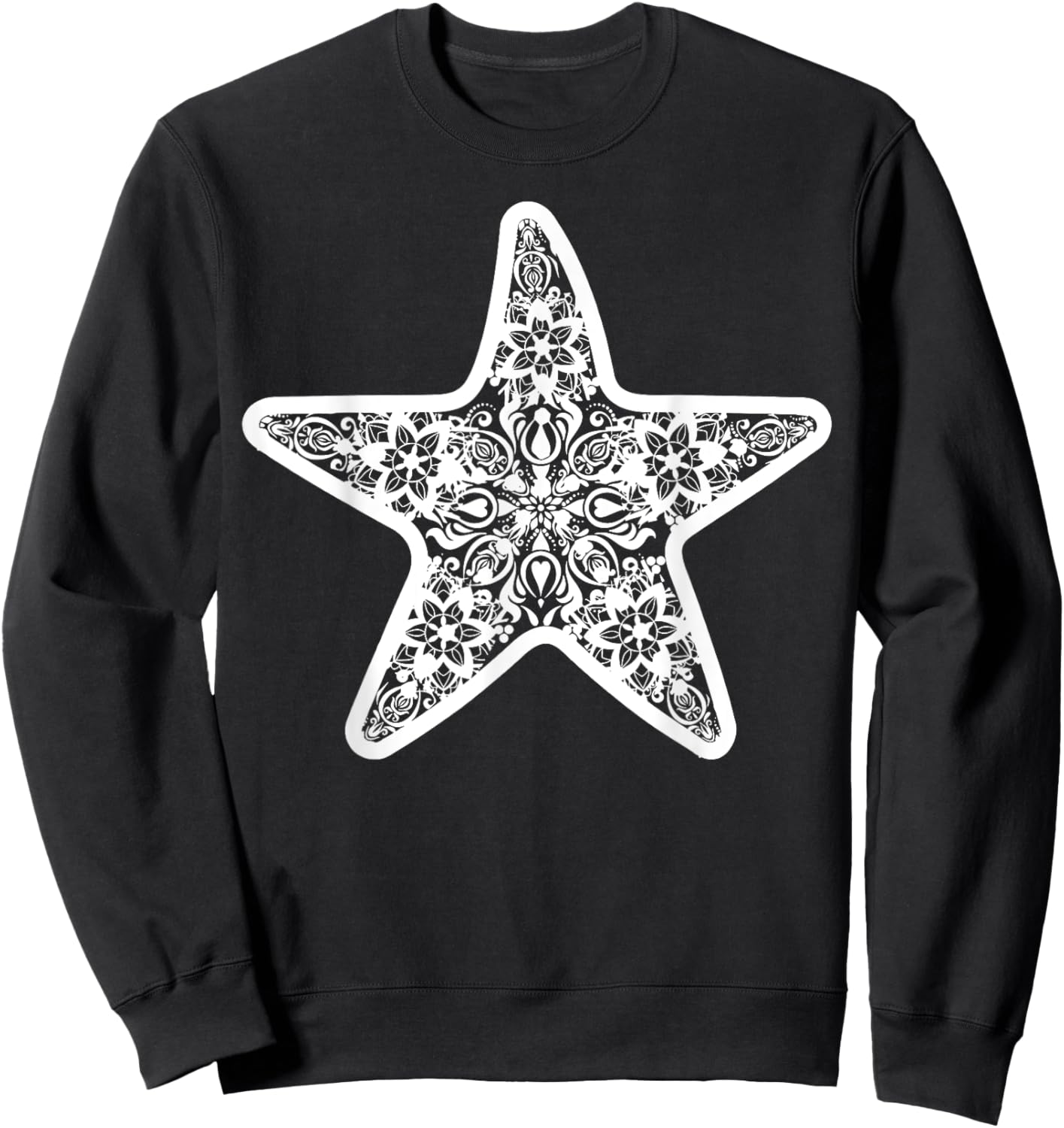 Starfish Mandala Yoga Meditation Summer Vacation Sea Life Sweatshirt - Sweatshirt | Black