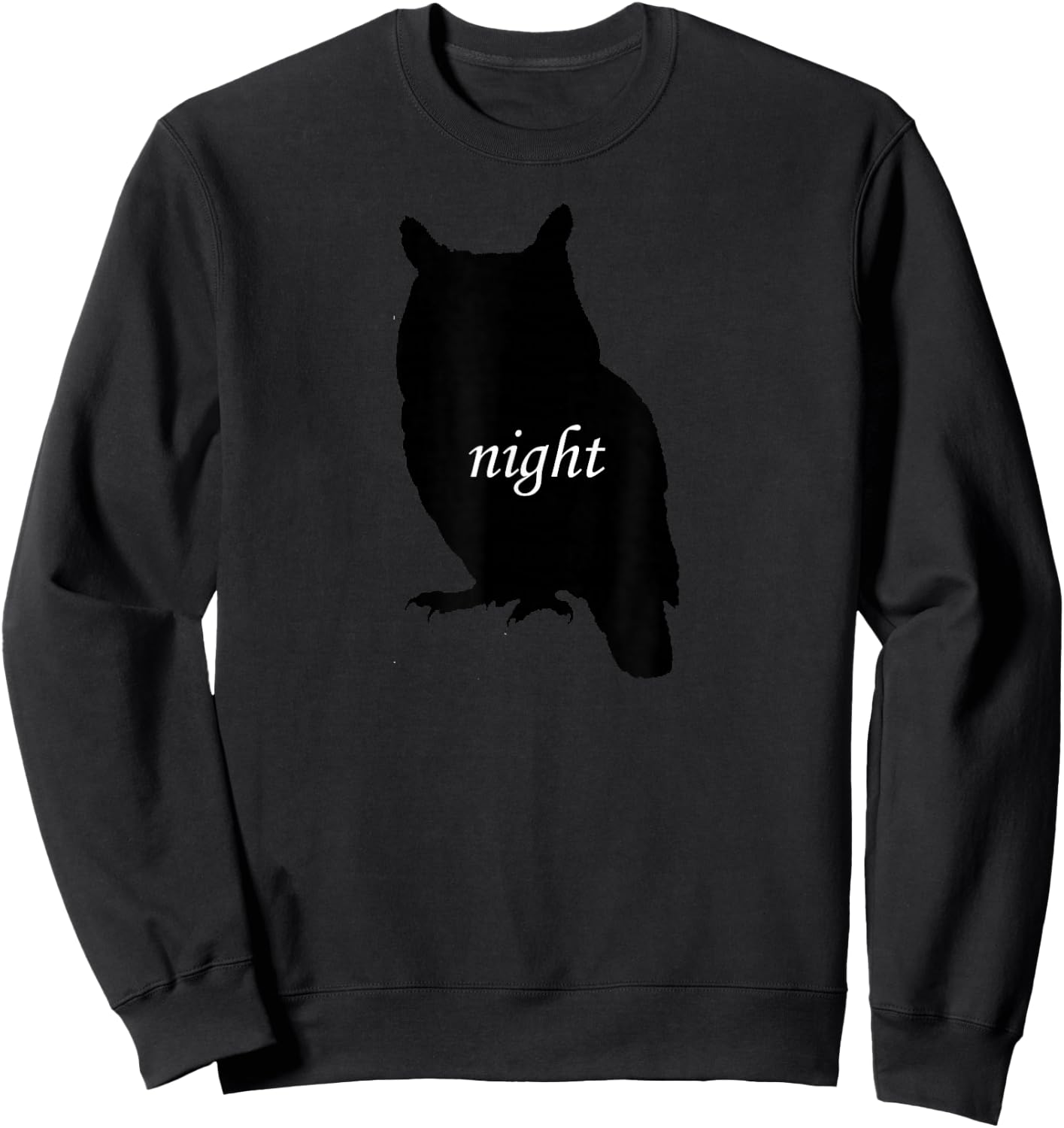 Night Owl! Silhouette Sweatshirt - Sweatshirt | Black