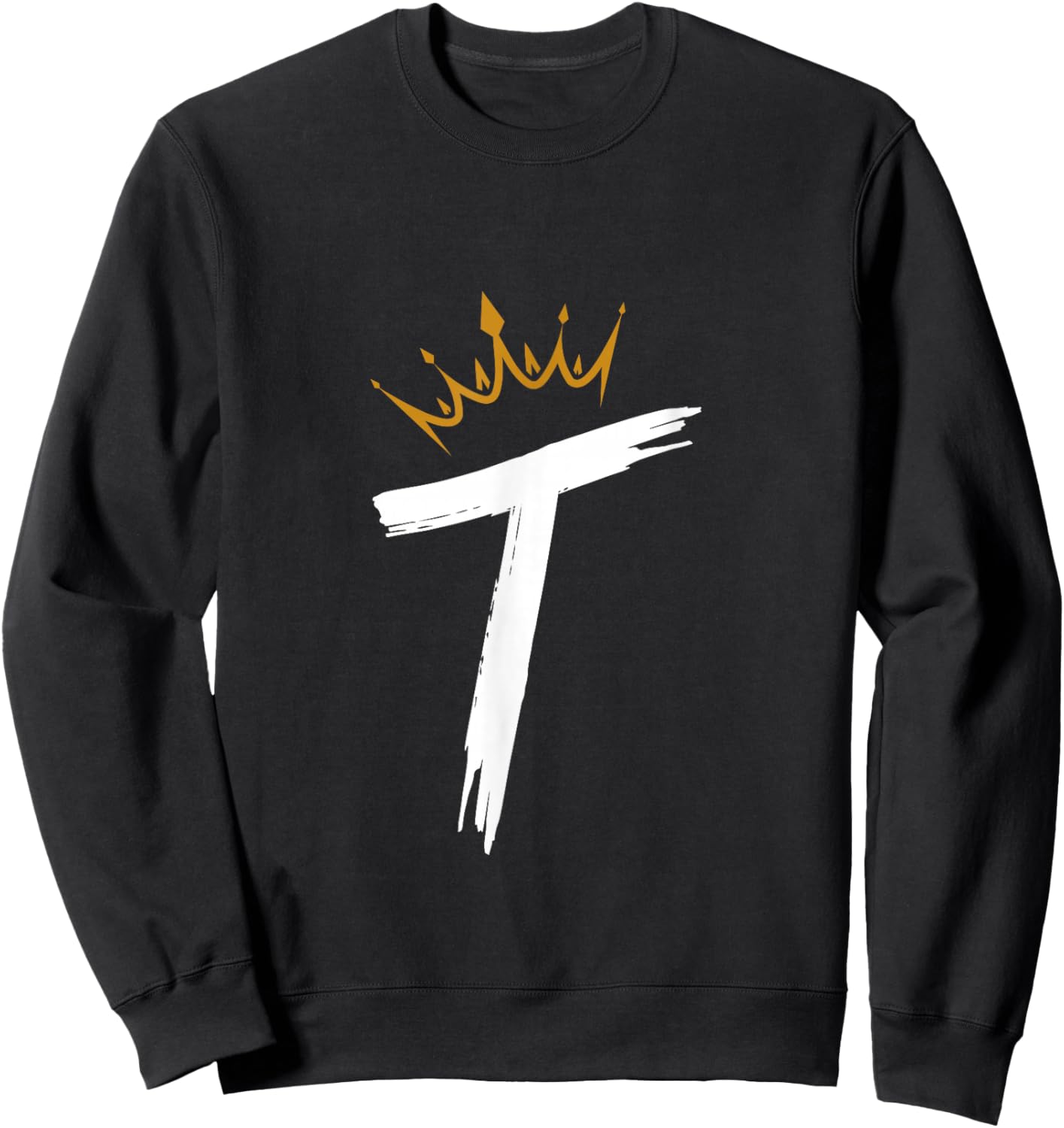 Queen King Letter T - Favorite Letter With Crown Alphabet Sweatshirt - Sweatshirt | Black