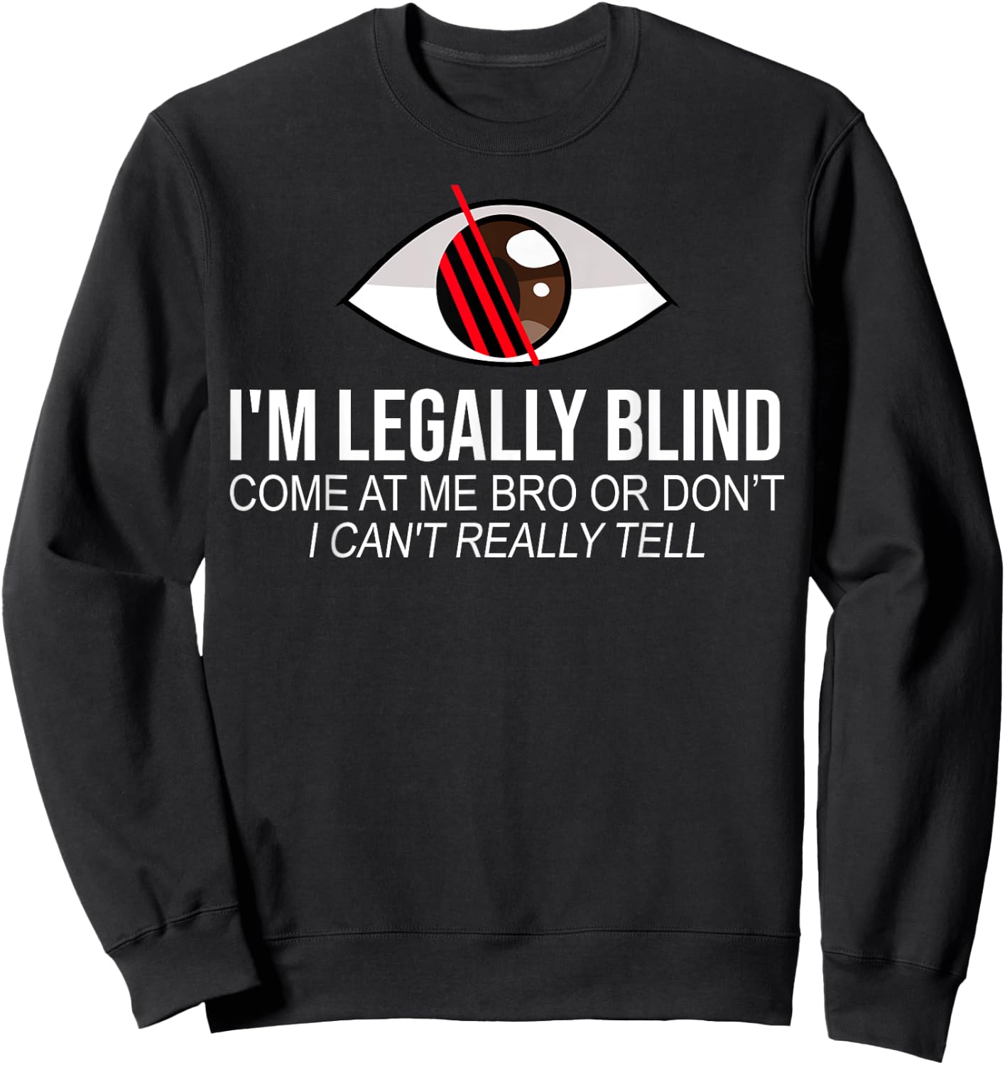 Blindness Blind People Gifts I'm Legally Blind for Blind People, -Adults and Kids, Black, Short Sleeve, , Classic Fit, Modern Funny Art, Braille Design Sweatshirt - Sweatshirt | Black