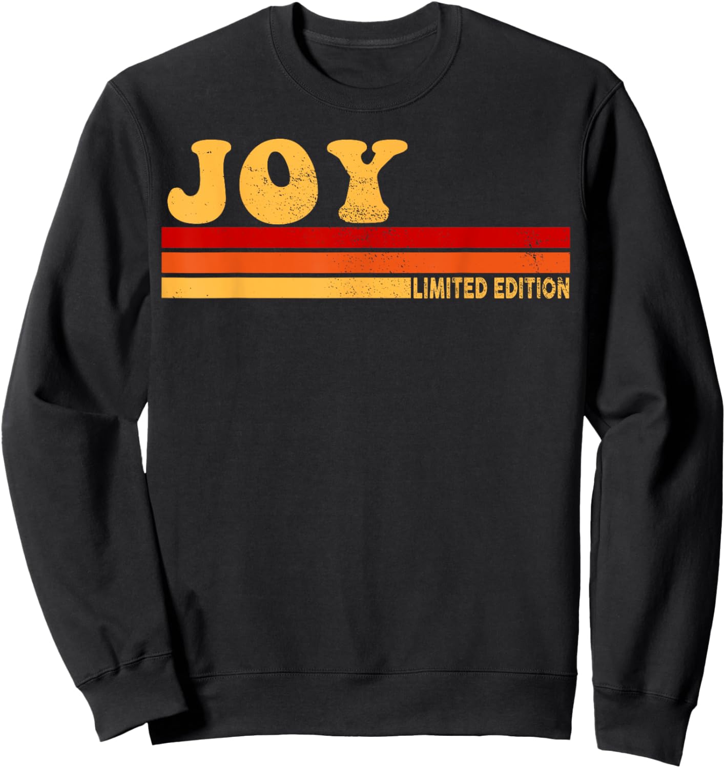 LUXETHREADS JOY Name Personalized Cute Idea Women Vintage JOY , Small, Black Sweatshirt - Sweatshirt | Black