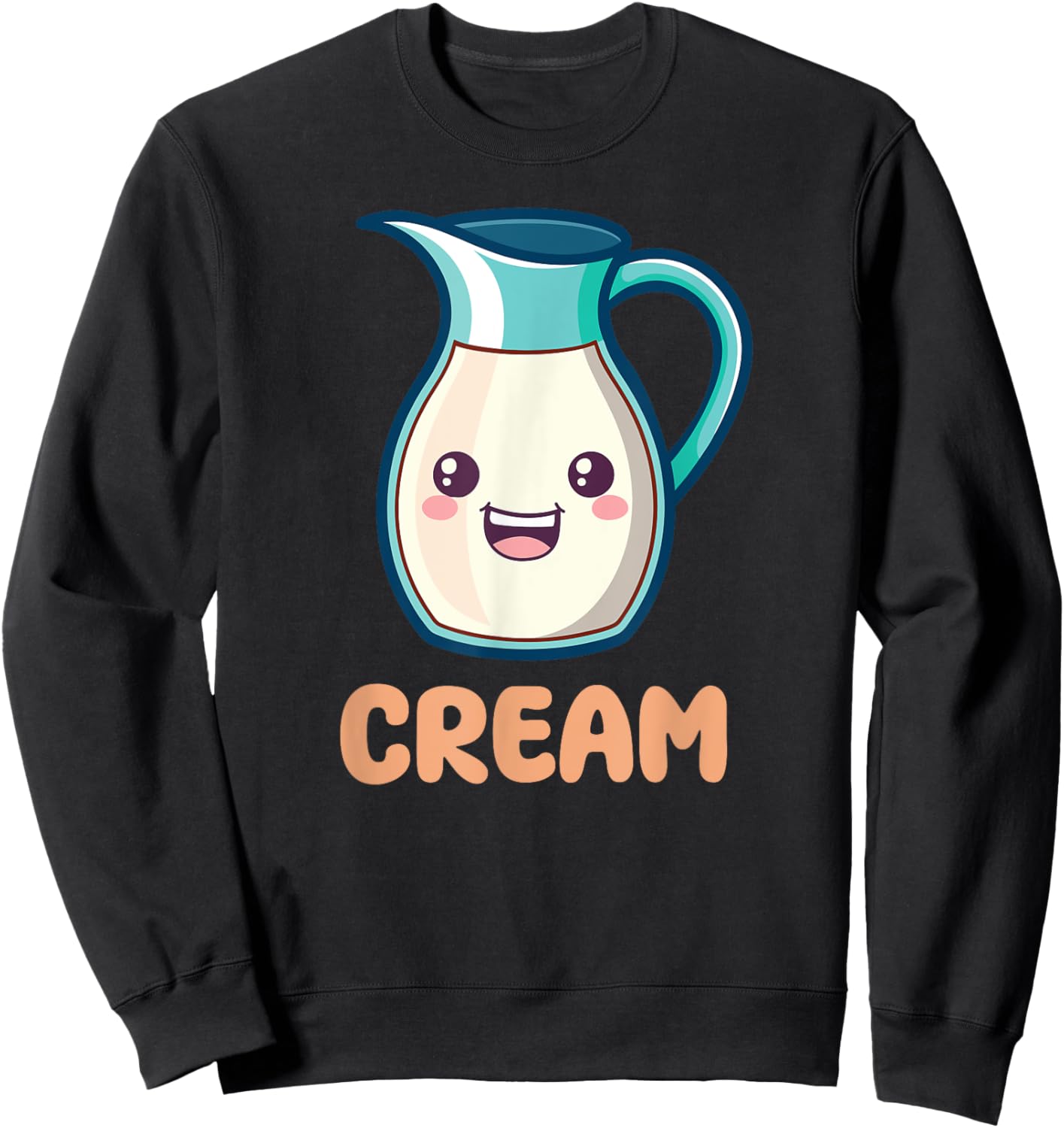Coffee & Creamer Matching Couple Halloween Best Friends Sweatshirt - Sweatshirt | Black