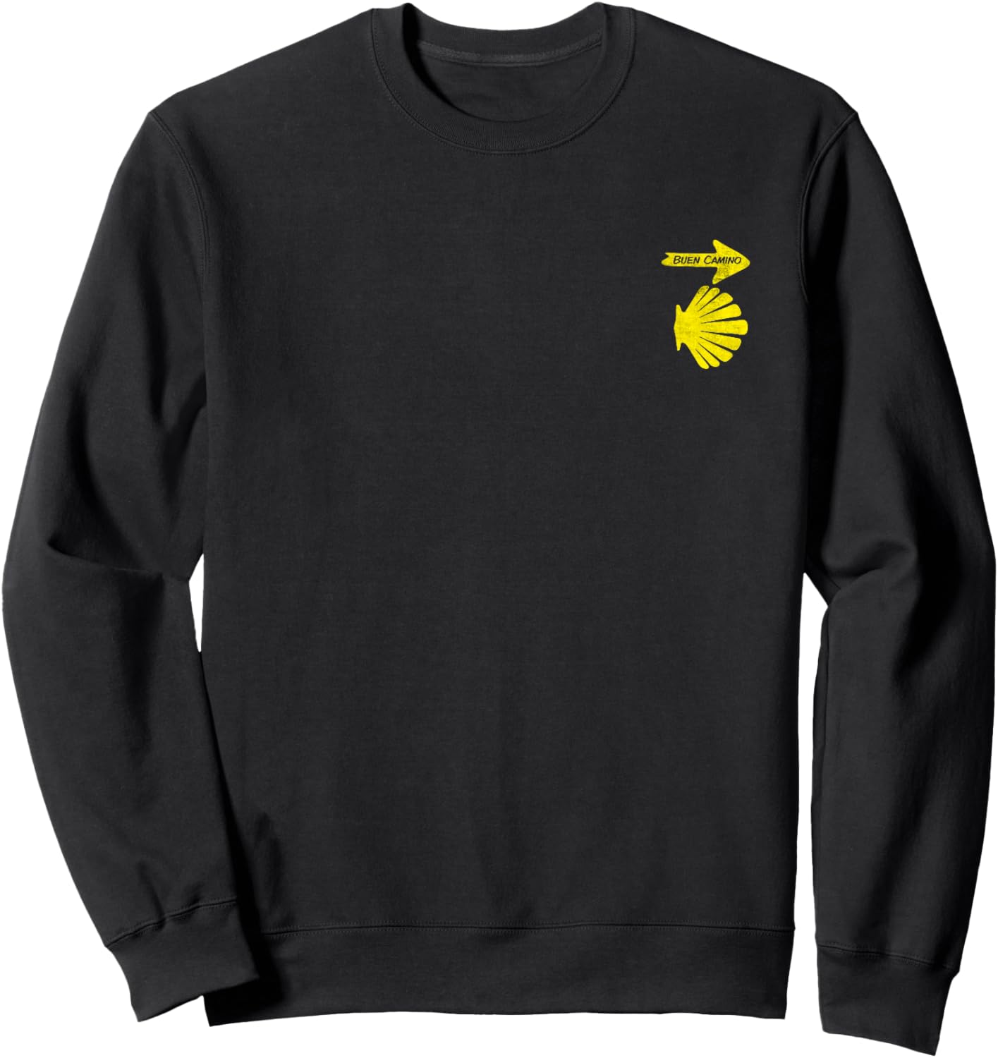 Buen Camino Shell Symbol of Pilgriming of Camino de Santiago Sweatshirt - Sweatshirt | Black