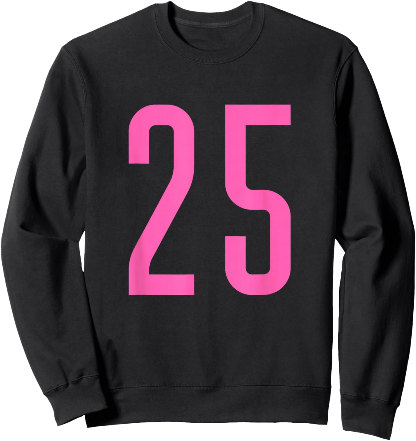 Pink Sport Team Number #25 Sweatshirt - Sweatshirt | Black