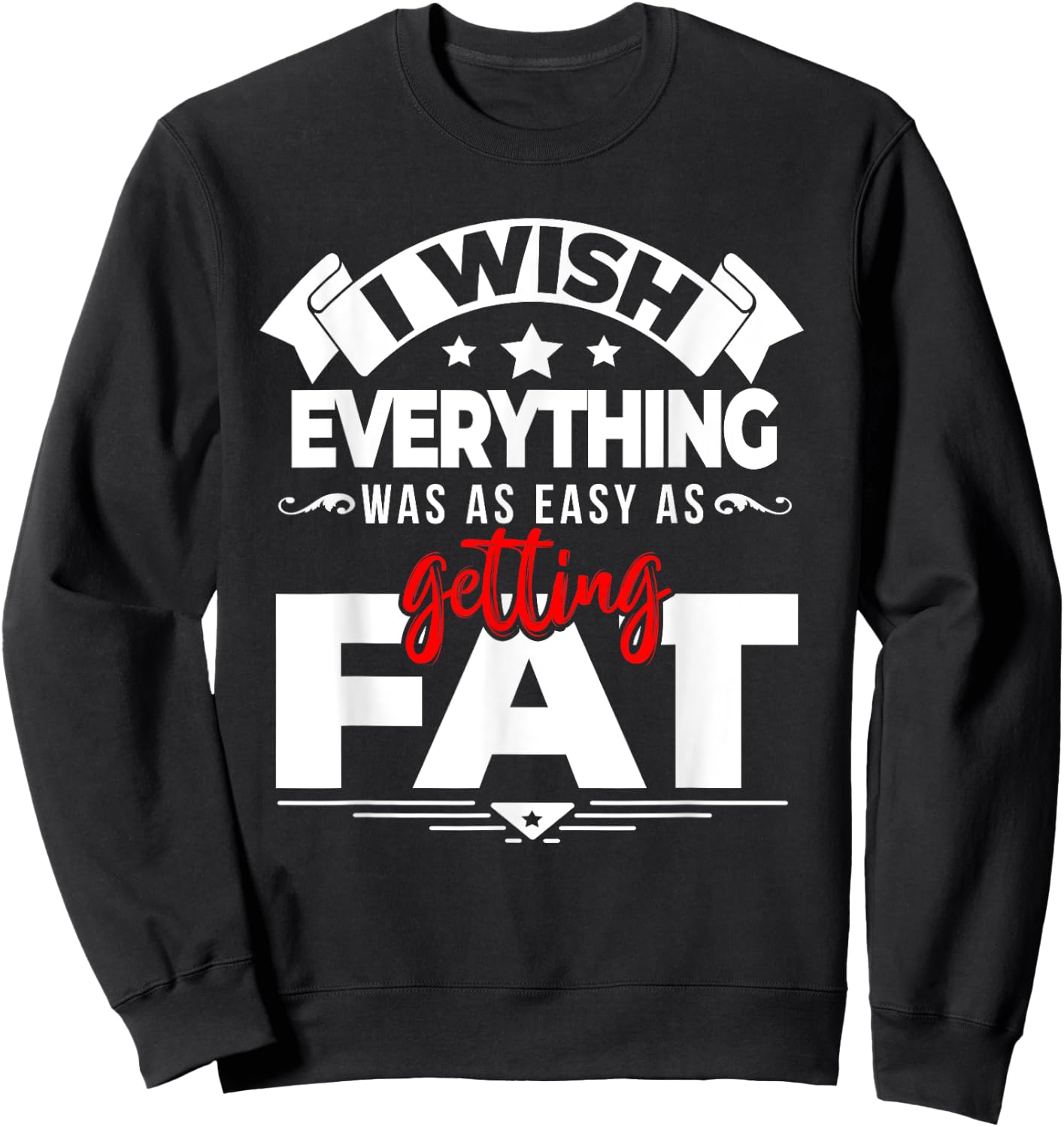 Fat Guy - Workout Shirts Funny - Fitness Sweatshirt - Sweatshirt | Black