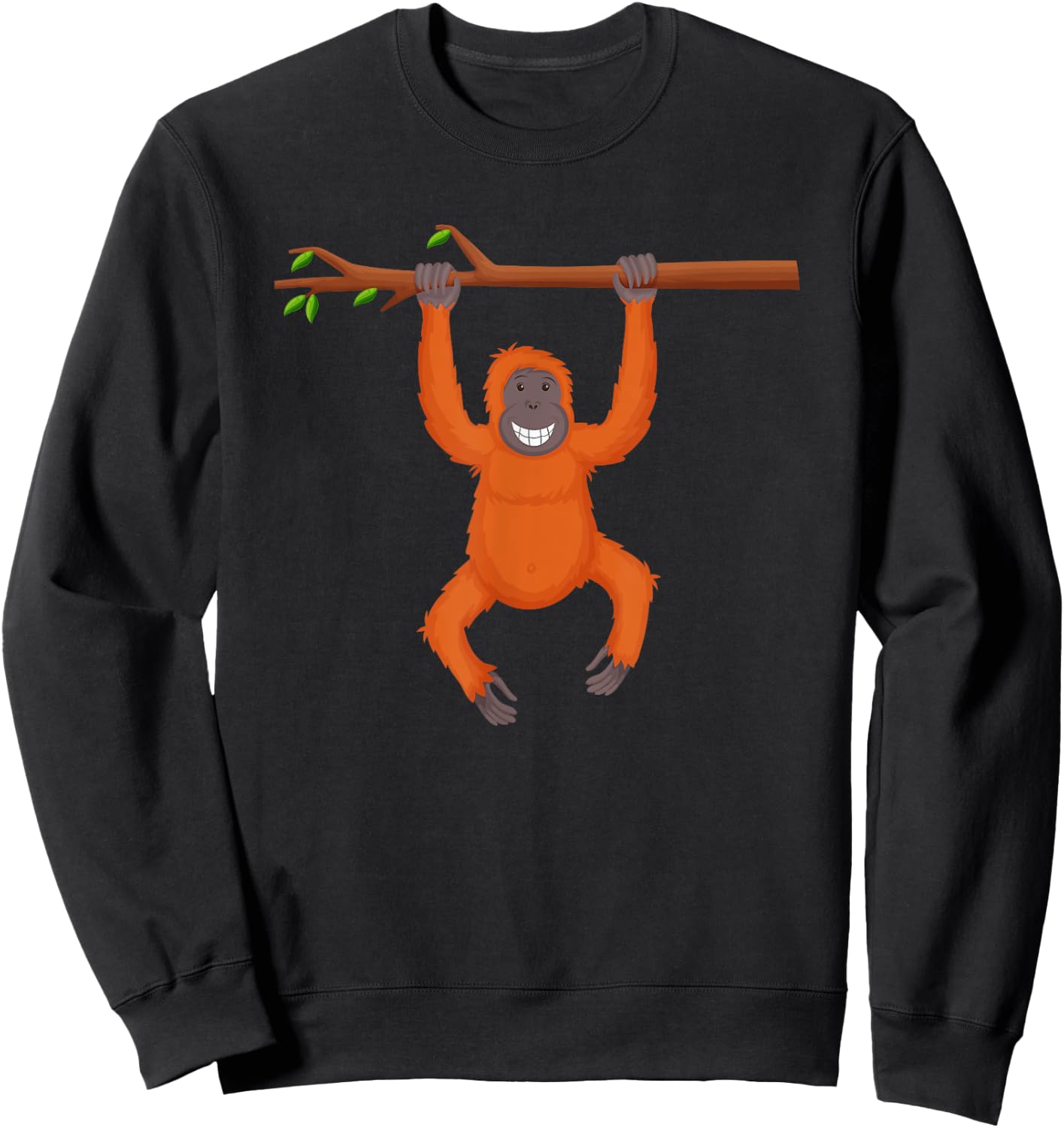 Cool Orangutan Art Women Kids Orangutan Apes Lover Sweatshirt - Sweatshirt | Black
