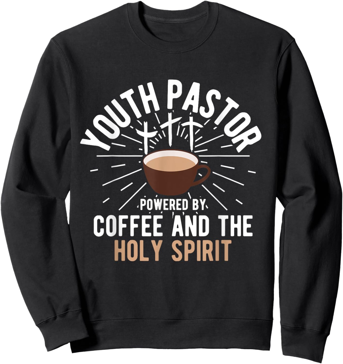 Christian Youth Pastor Coffee And The Holy Spirit Sweatshirt - Sweatshirt | Black