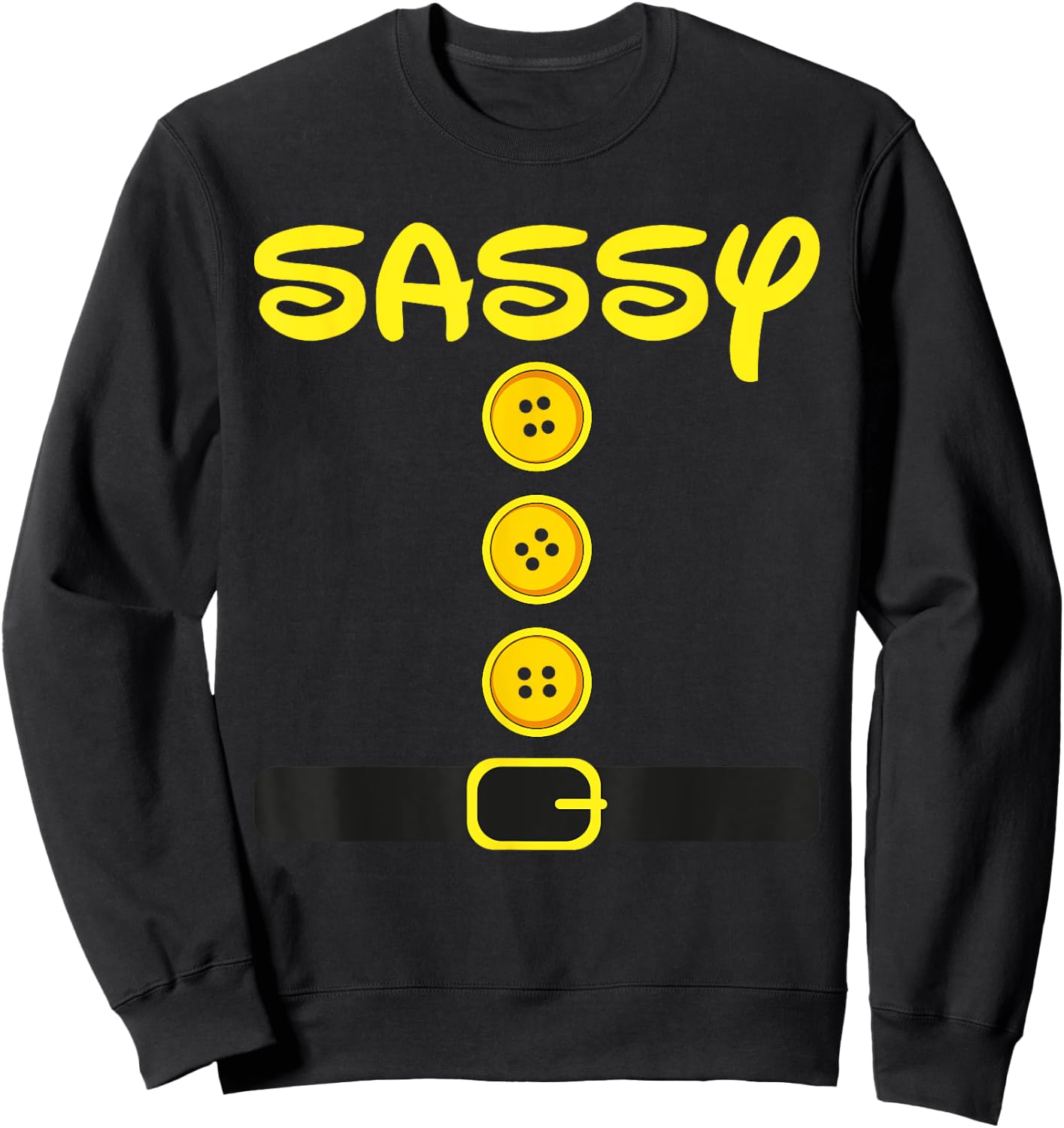Sassy-Dwarf Halloween Costume Color Family Matching Dwarf Sweatshirt - Sweatshirt | Black