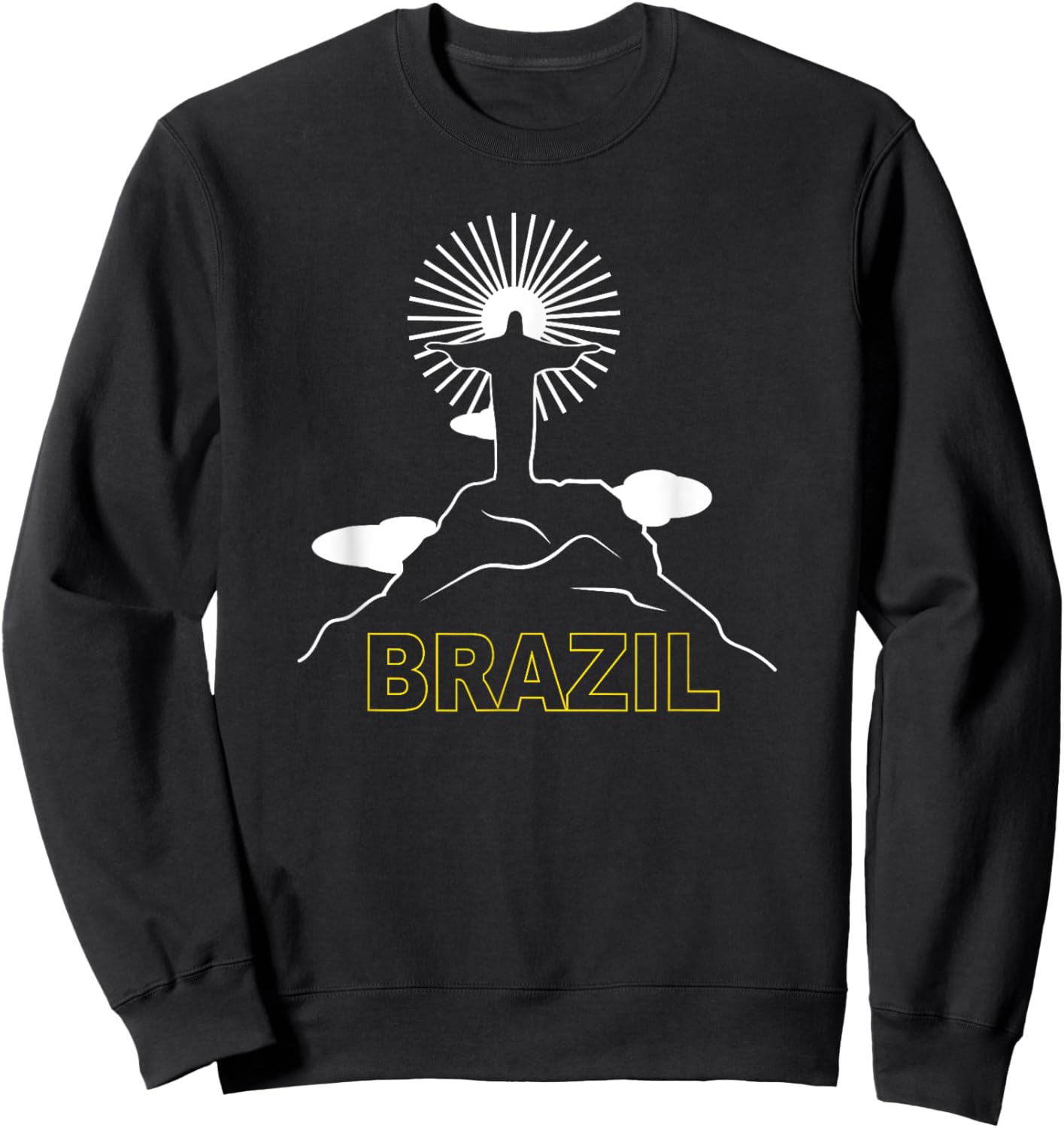 Brazil Christ The Redeemer Brasil Brazilian Pride Sweatshirt - Sweatshirt | Black