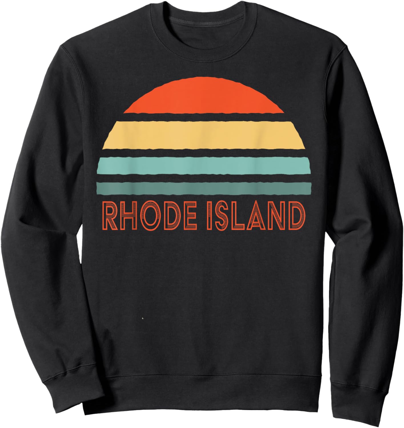 Retro Rhode Island Sweatshirt - Sweatshirt | Black
