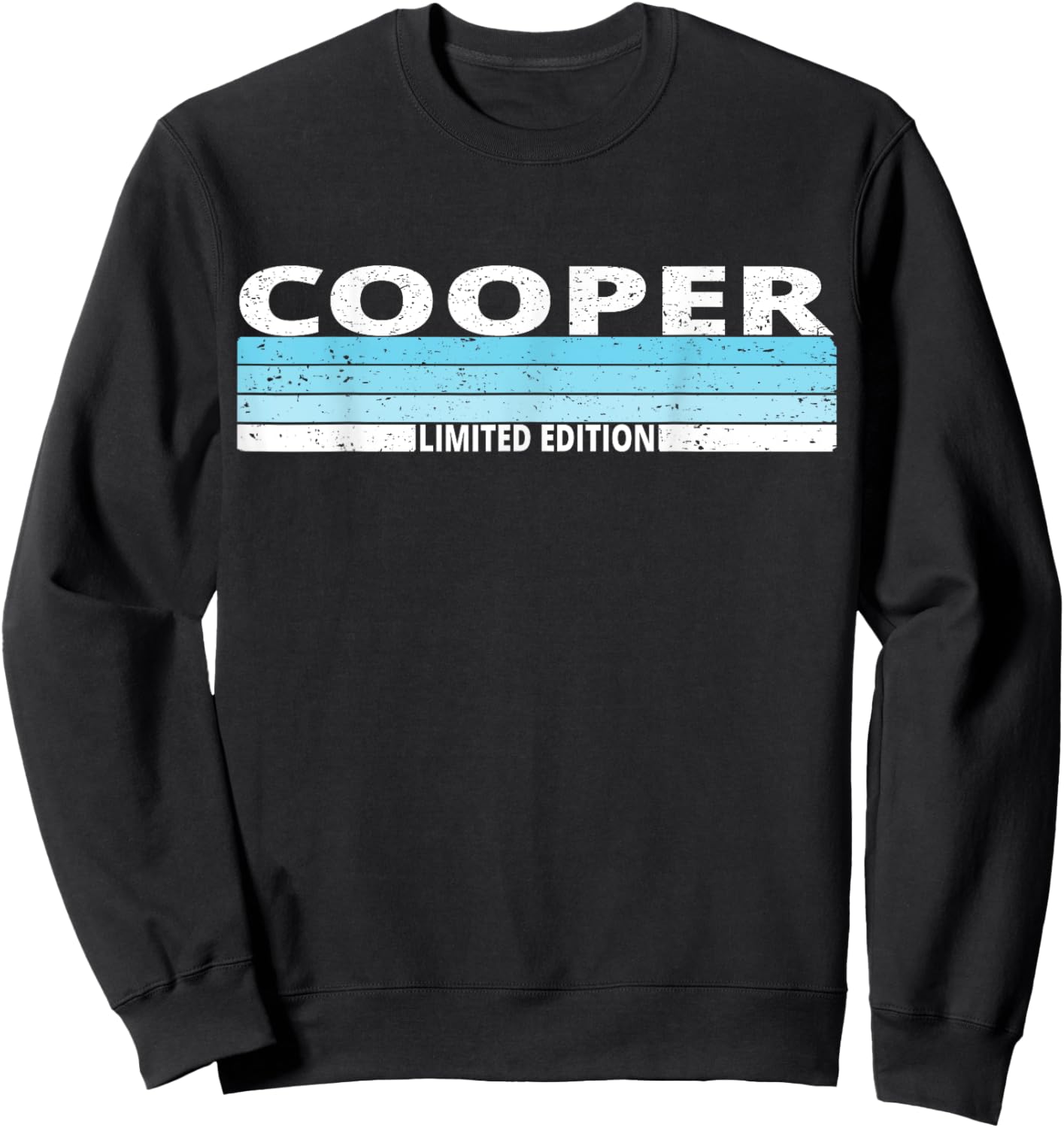 Cooper Surname Birthday Family Reunion 80s 90s Blue Sunset Sweatshirt - Sweatshirt | Black