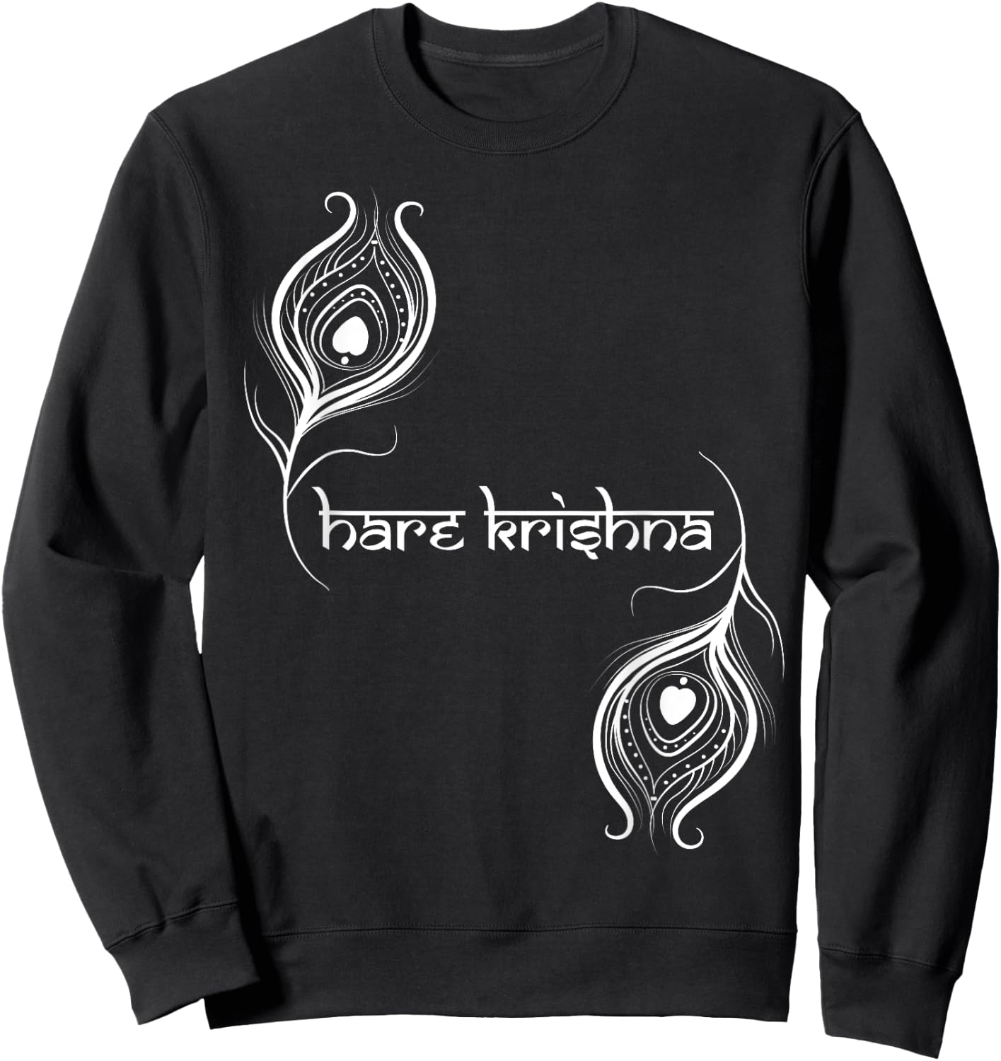 Hare Krishna Krishna Designer Sweatshirt - Sweatshirt | Black