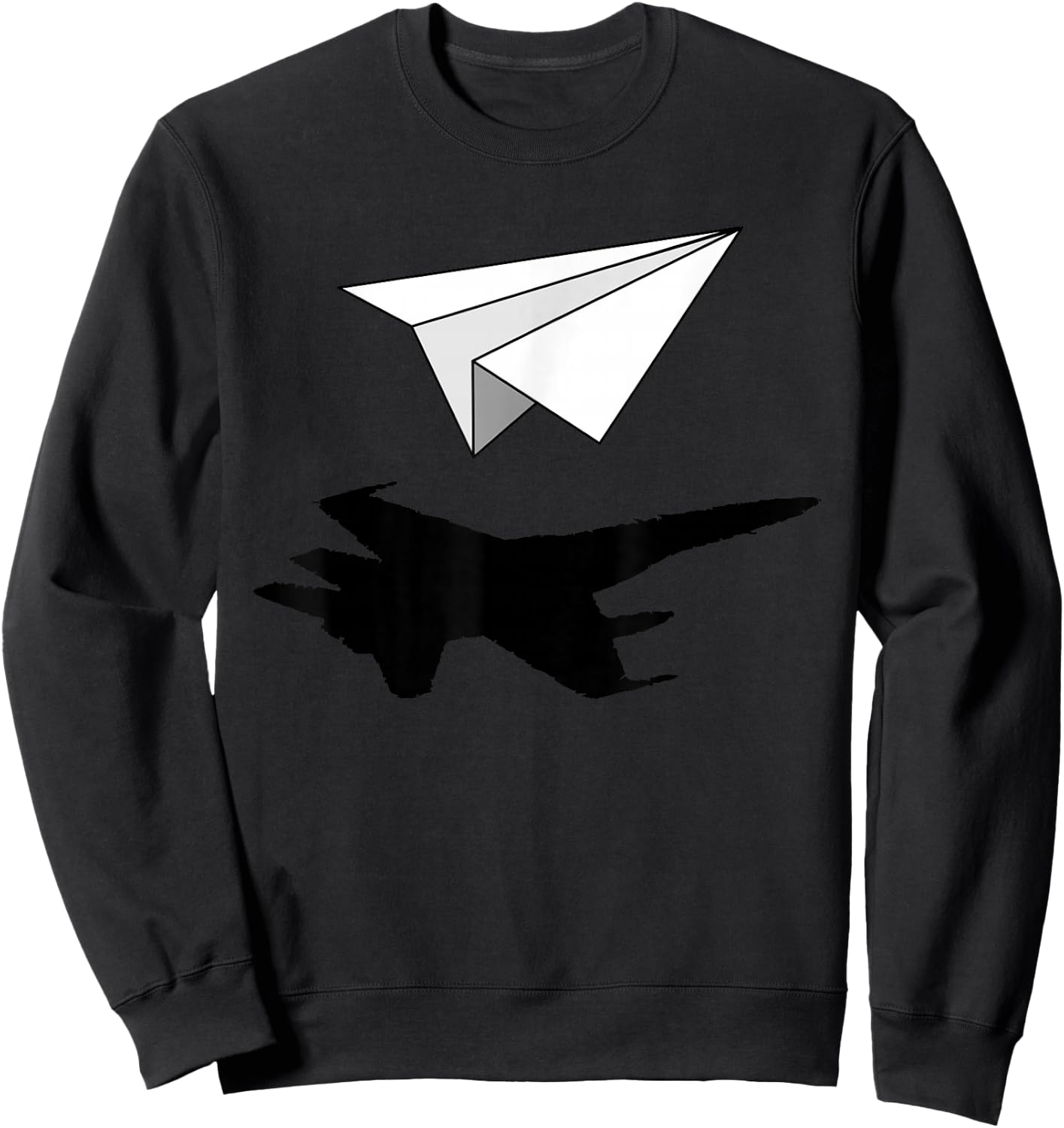 Aeronautical Engineer Paper Airplane Sweatshirt - Sweatshirt | Black