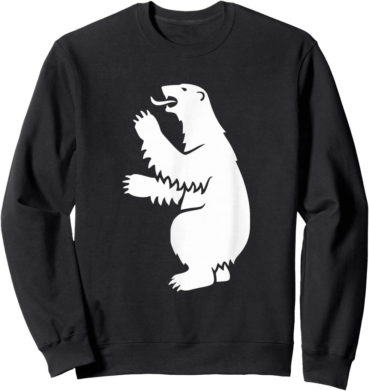 Coat Of Arms Polar Bear Greenland Print Sweatshirt - Sweatshirt | Black