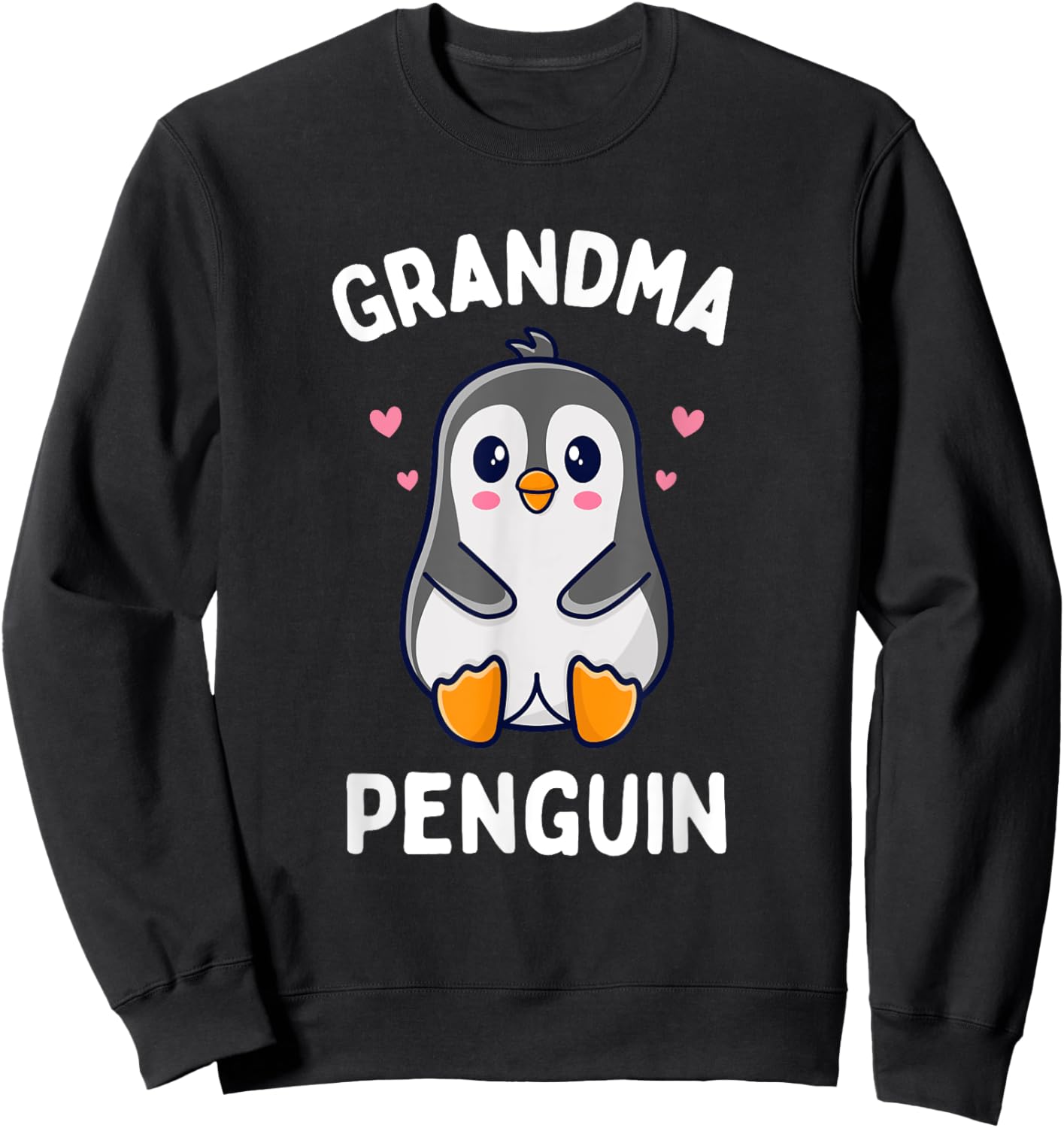 Cute Grandma Penguin Bird Lover Grandmother Sweatshirt - Sweatshirt | Black