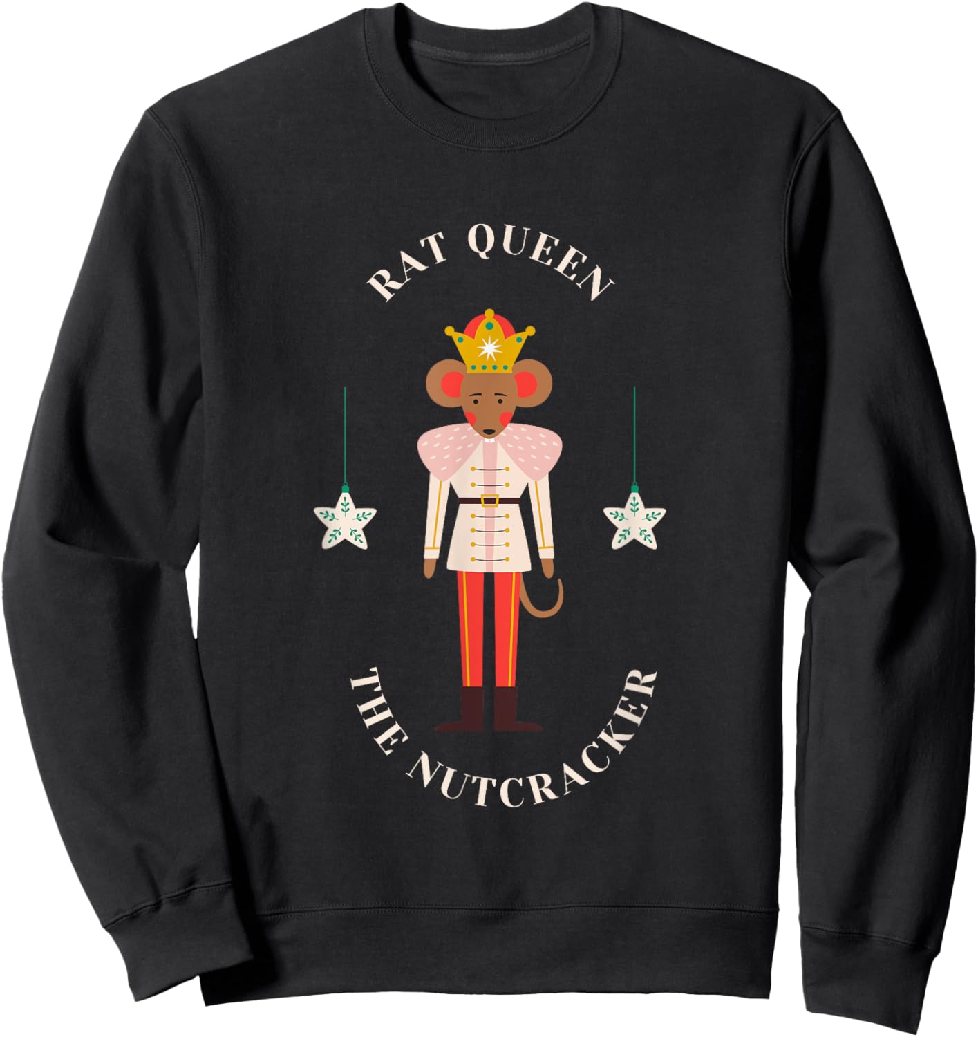 RAT QUEEN THE NUTCRACKER Christmas Ballet Mouse Graphic Sweatshirt - Sweatshirt | Black