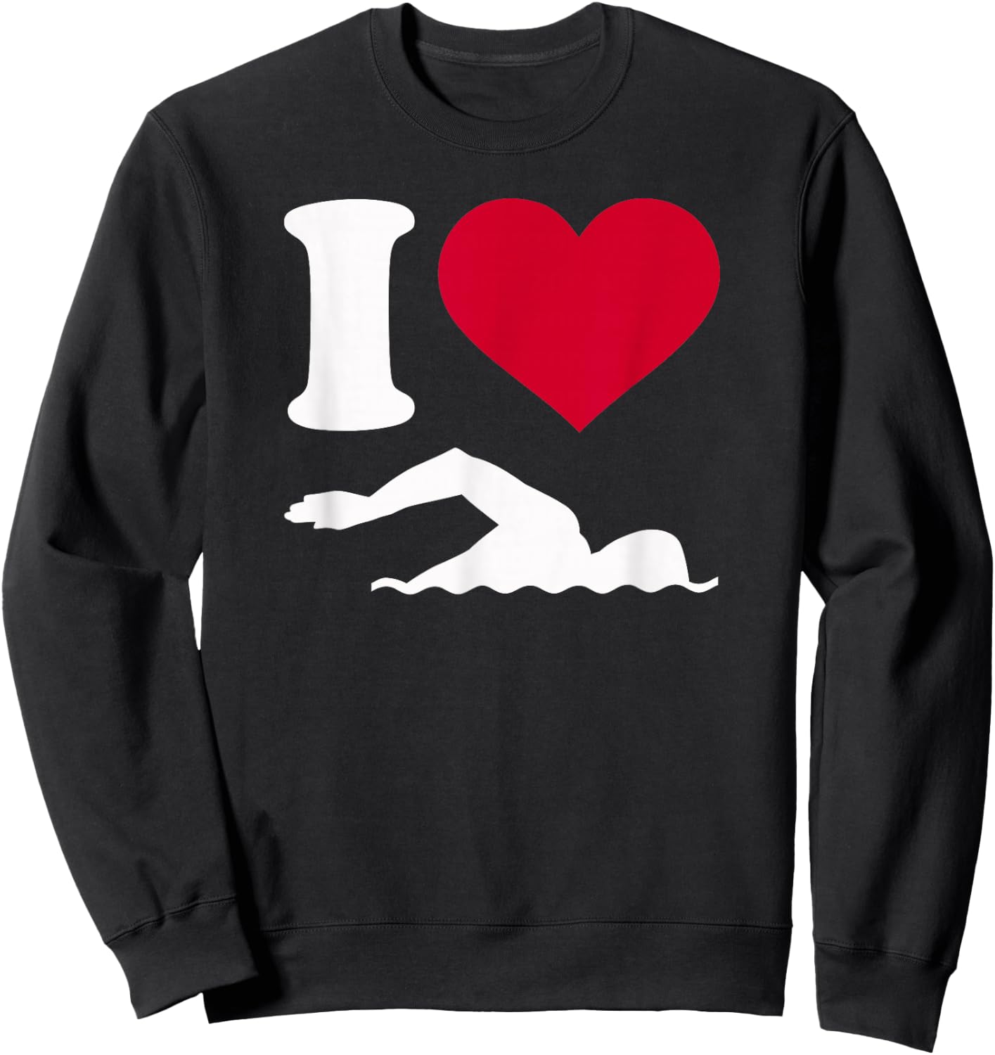 I love swimming Sweatshirt - Sweatshirt | Black