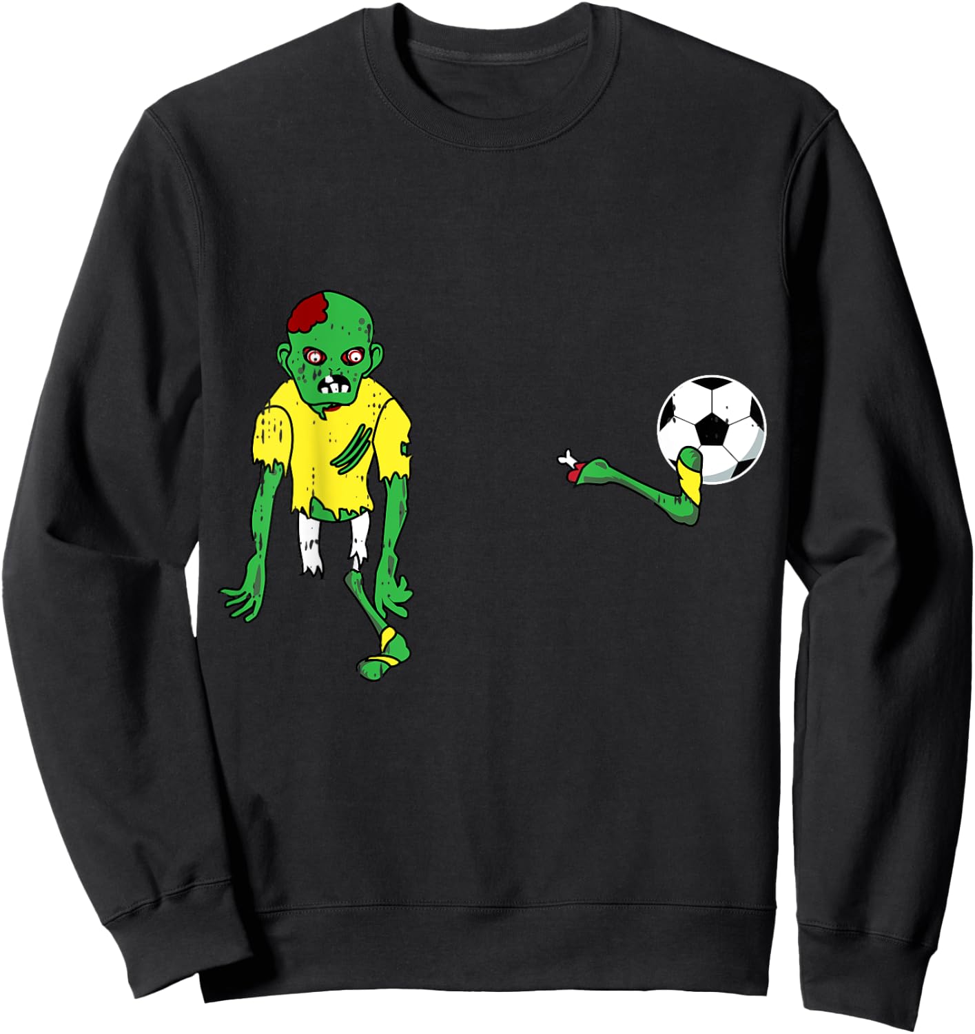 Zombie Soccer Costume Cute Easy Monster Halloween Gift Sweatshirt - Sweatshirt | Black