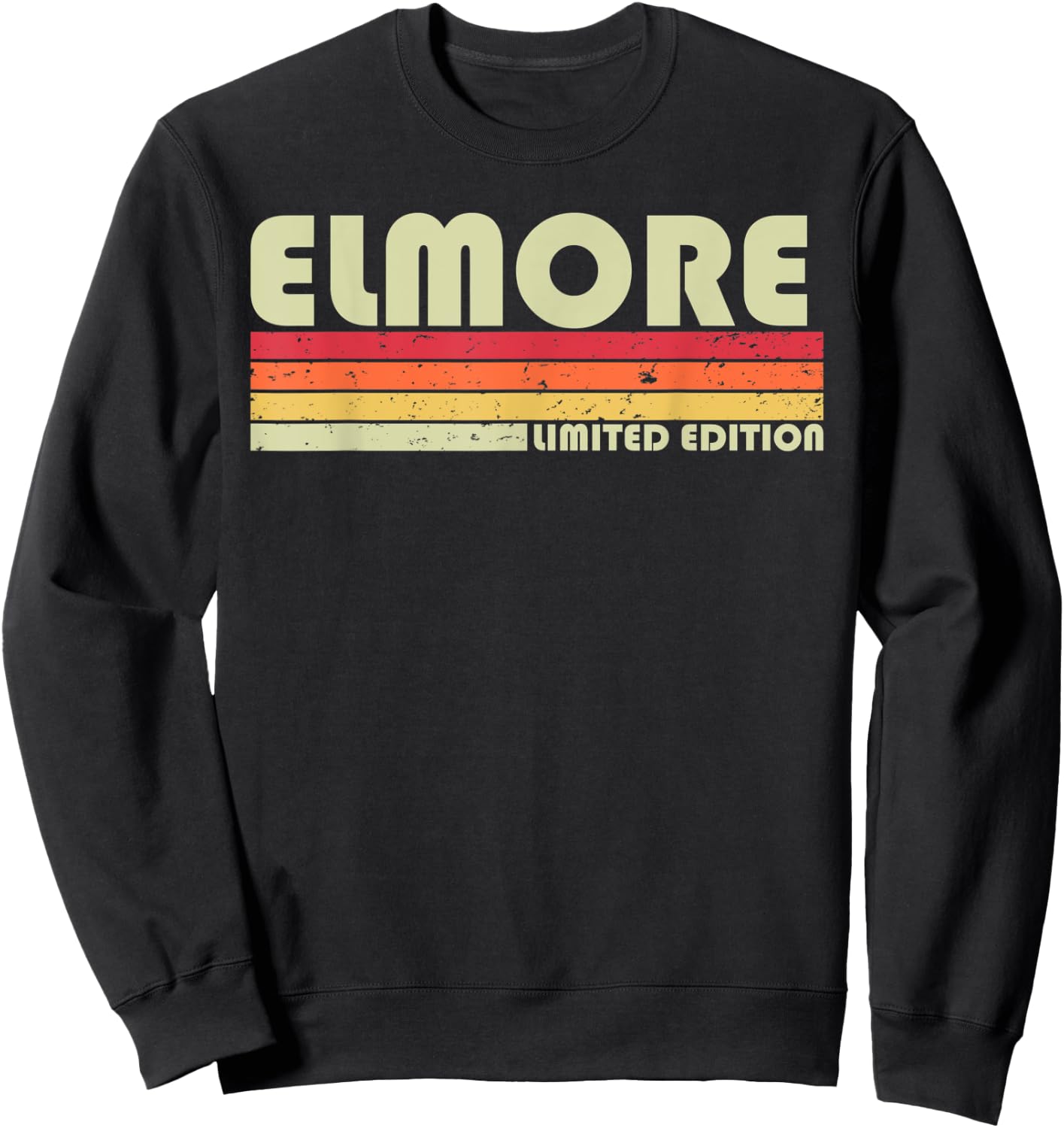 ELMORE Surname Funny Retro Vintage 80s 90s Birthday Reunion Sweatshirt - Sweatshirt | Black