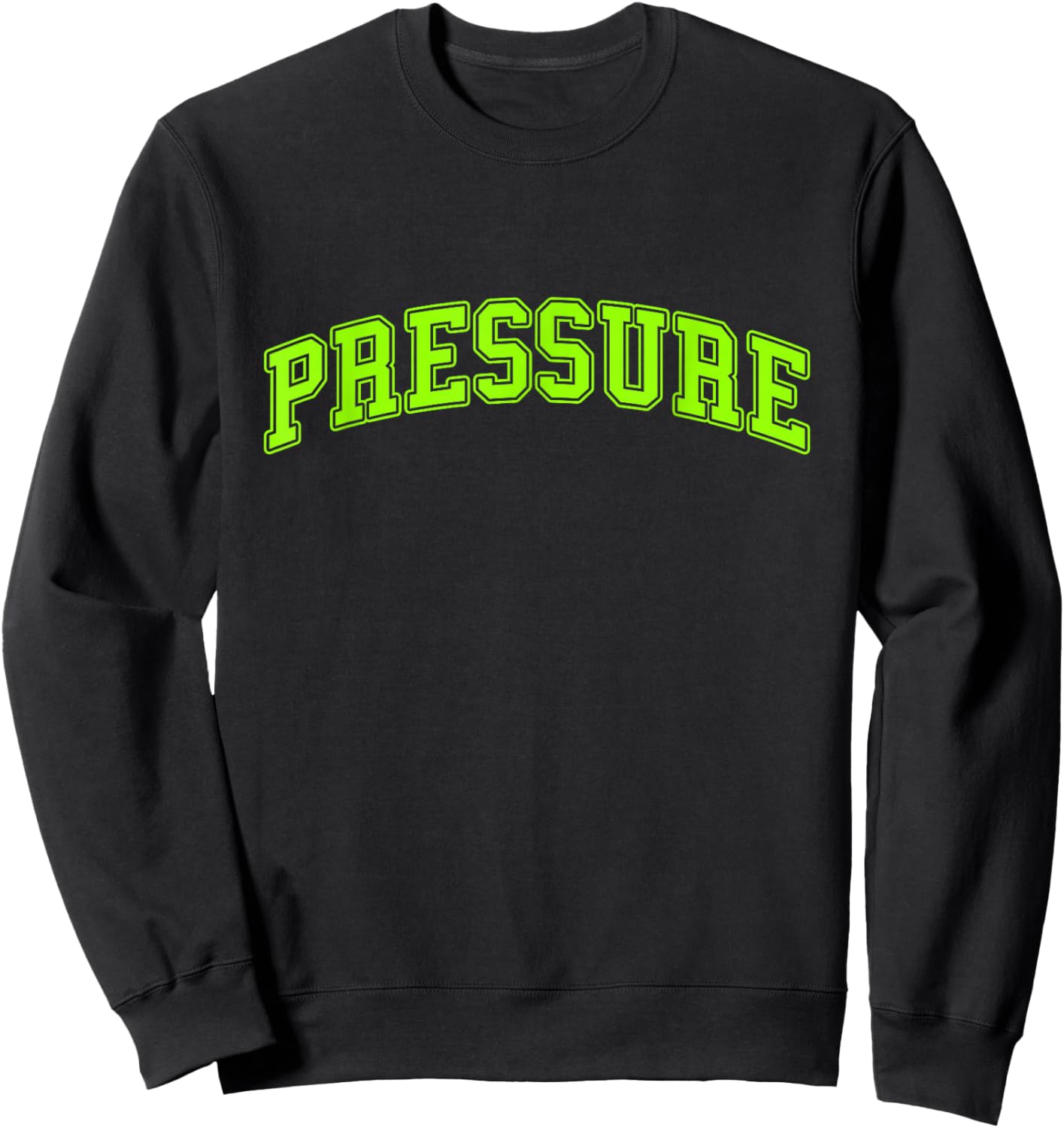Green Pressure Green Color Graphic Sweatshirt - Sweatshirt | Black