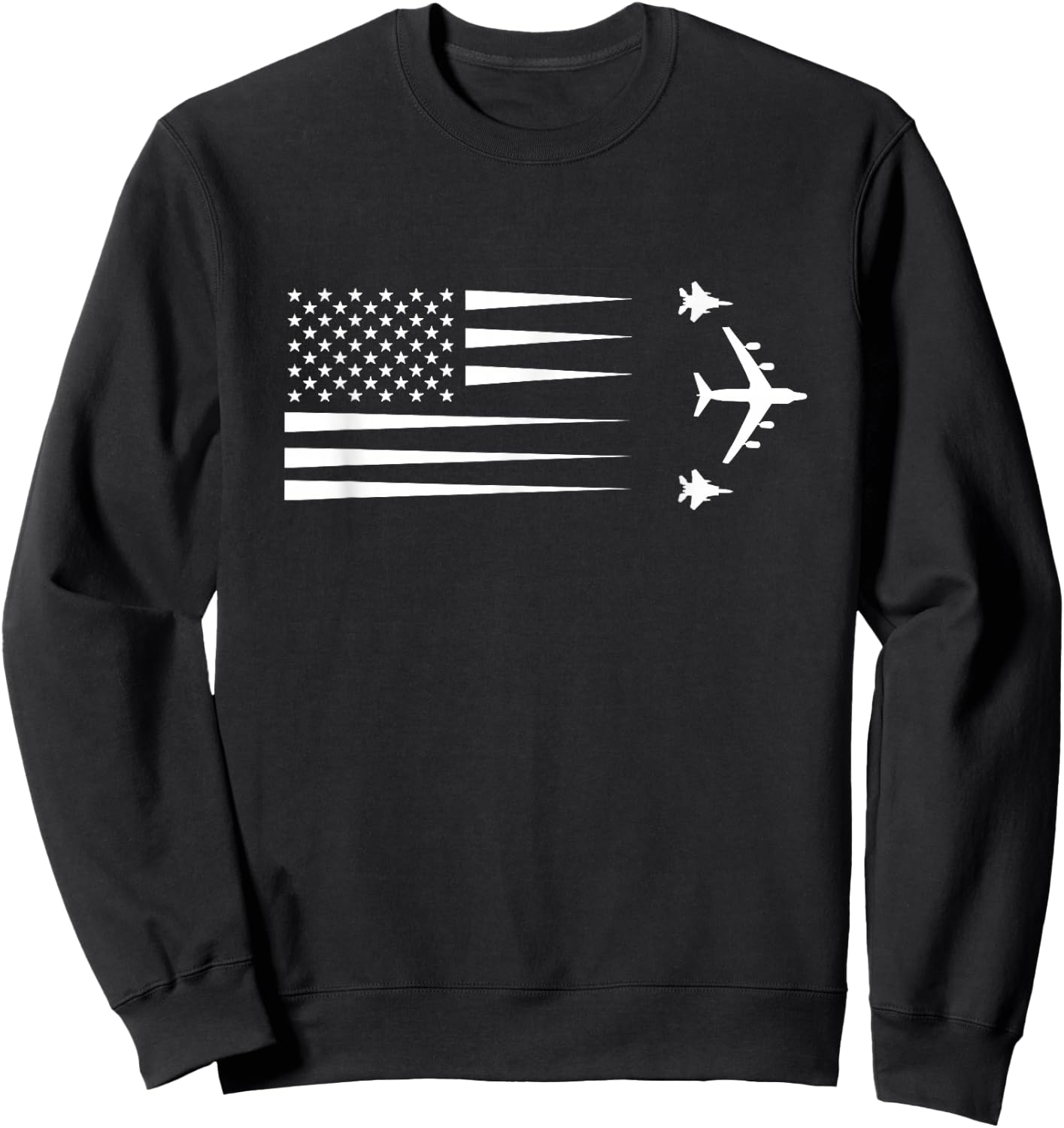 F-15 Eagle RC-135 Airplane Sweatshirt - Sweatshirt | Black