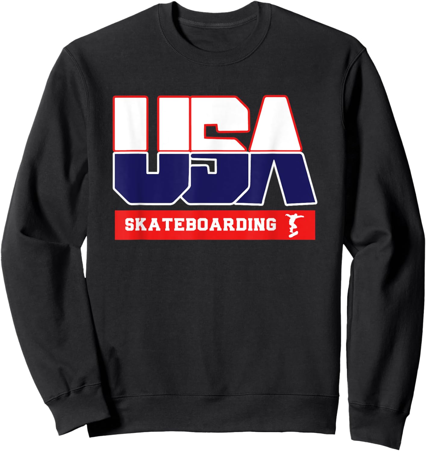 USA Team Skateboarding - men & women American sports Sweatshirt - Sweatshirt | Black