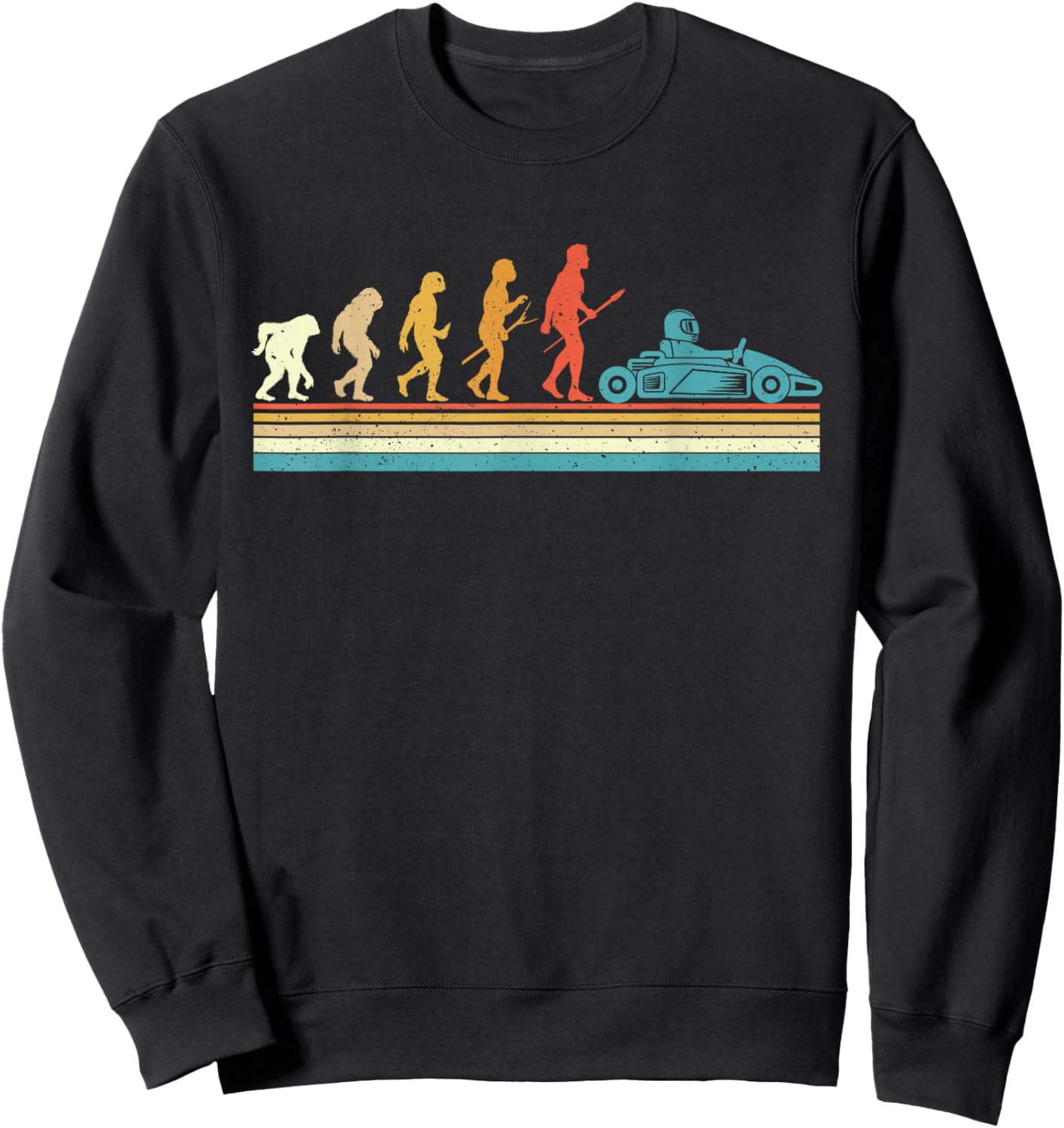 Retro Vintage Go Kart Driver - Racing Go Karting Lover Sweatshirt - Sweatshirt | Black