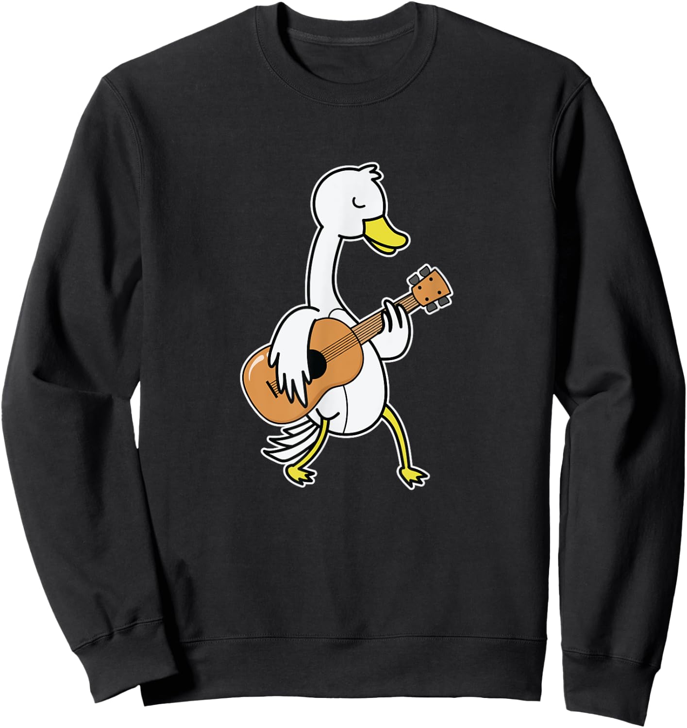 Goose playing Guitar Sweatshirt - Sweatshirt | Black