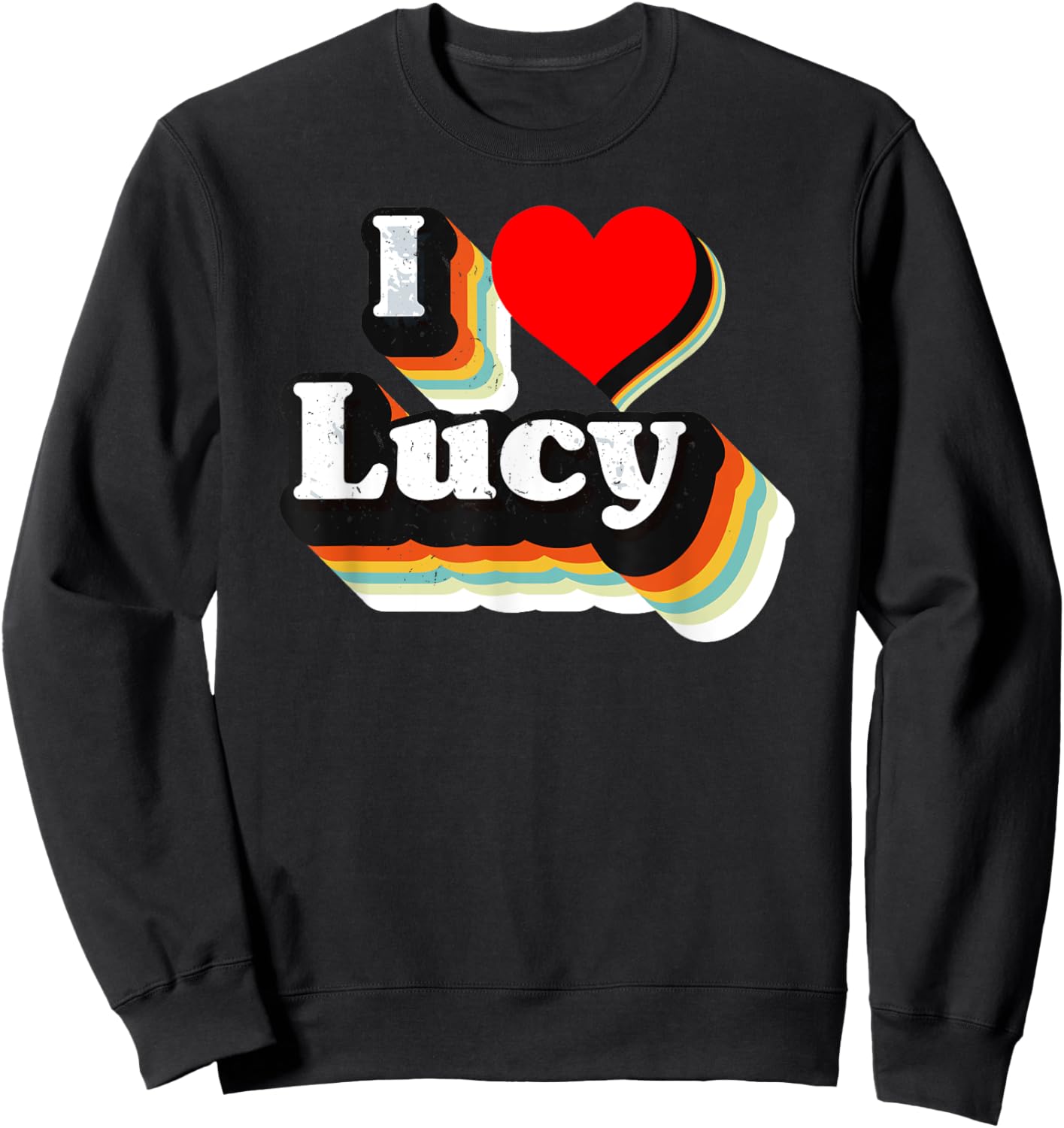 Retro I Heart Lucy Vintage I Love Lucy Sweatshirt - Sweatshirt | Black