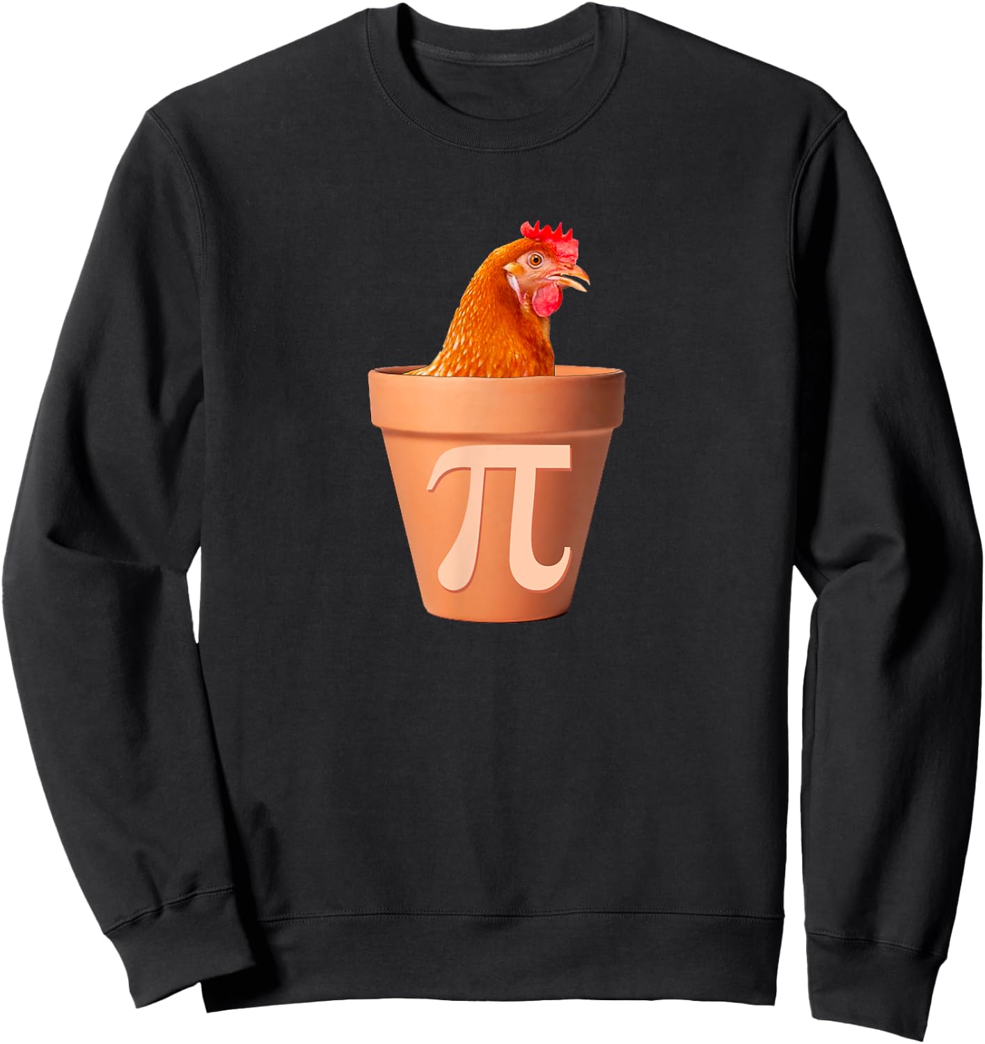 Chicken Pot Pi Funny Math Chicken Pot Pie Graphic Design Sweatshirt - Sweatshirt | Black