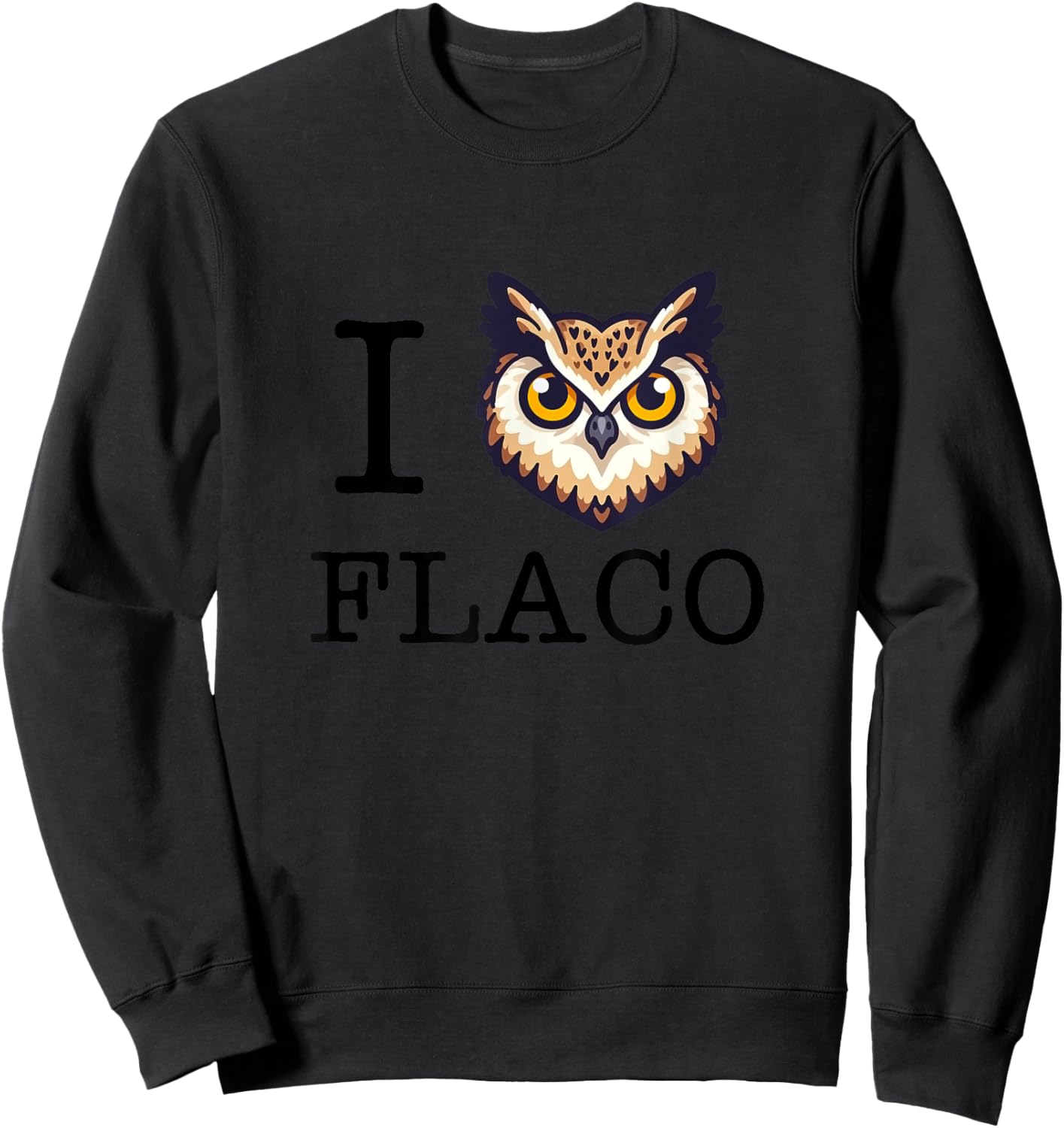 I Love Flaco New York NYC Eurasian Eagle-Owl Zoo Escape Sweatshirt - Sweatshirt | Black