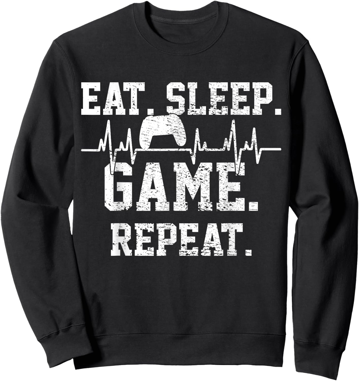 Gaming Gamer Game Heartbeat Gift Sweatshirt - Sweatshirt | Black