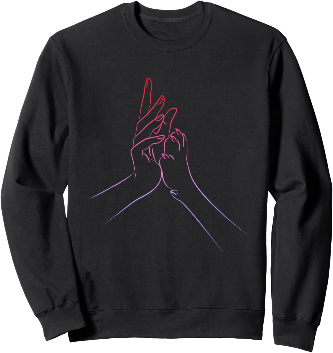 Dog Dogs Paw Hand Love Lover Women Man Sweatshirt - Sweatshirt | Black