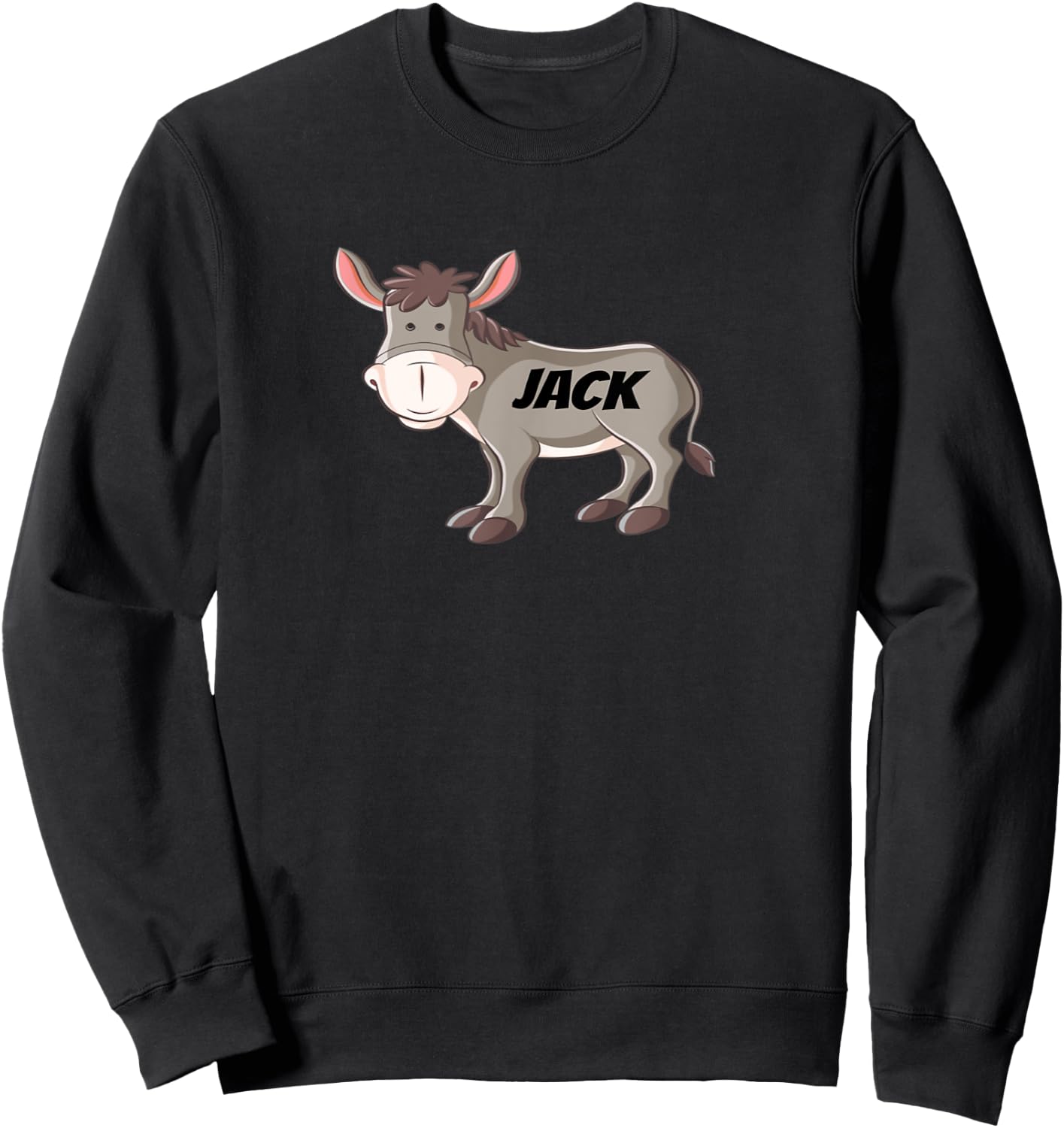 JACK ASS - Funny Sarcastic Donkey Sweatshirt - Sweatshirt | Black