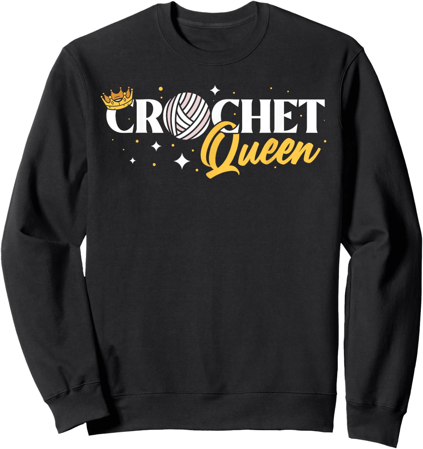 Crochet Queen Sweatshirt - Sweatshirt | Black