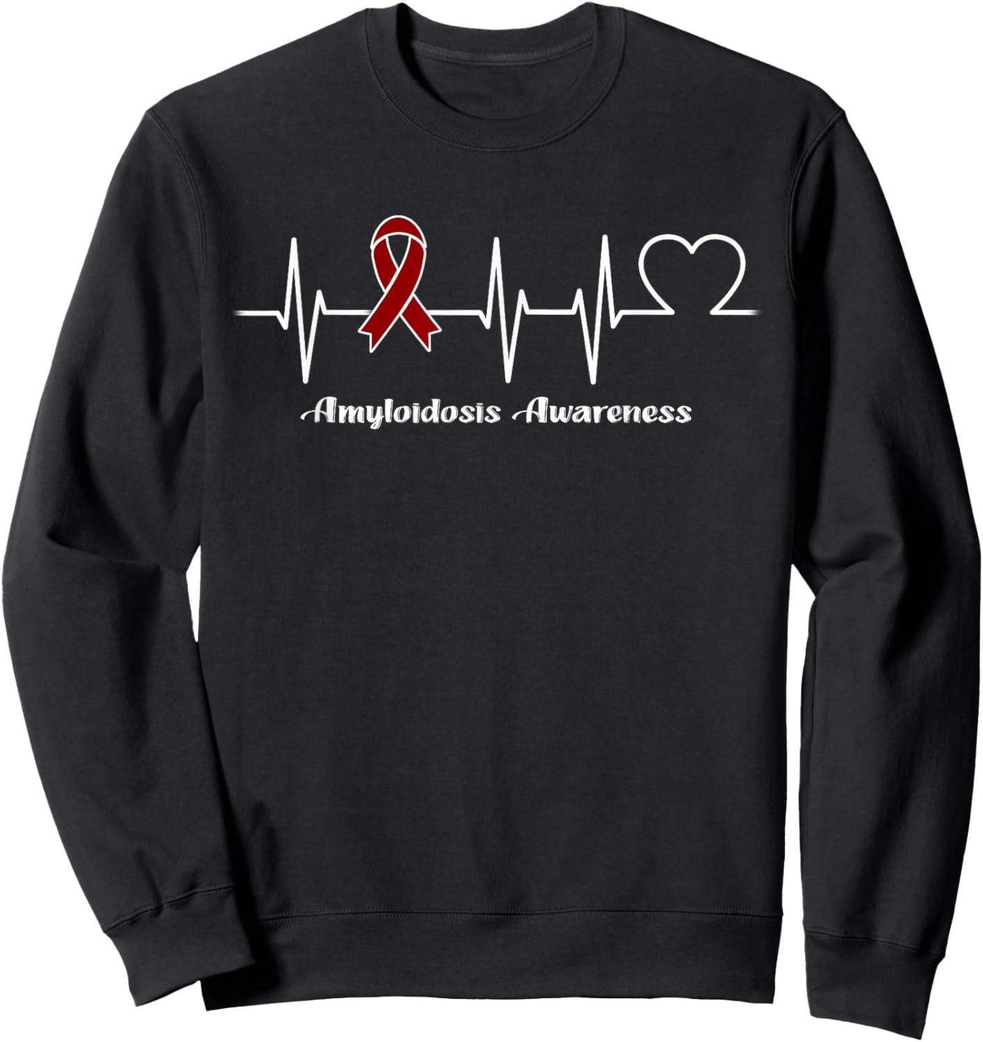 Heartbeat Amyloidosis Warrior Sweatshirt - Sweatshirt | Black